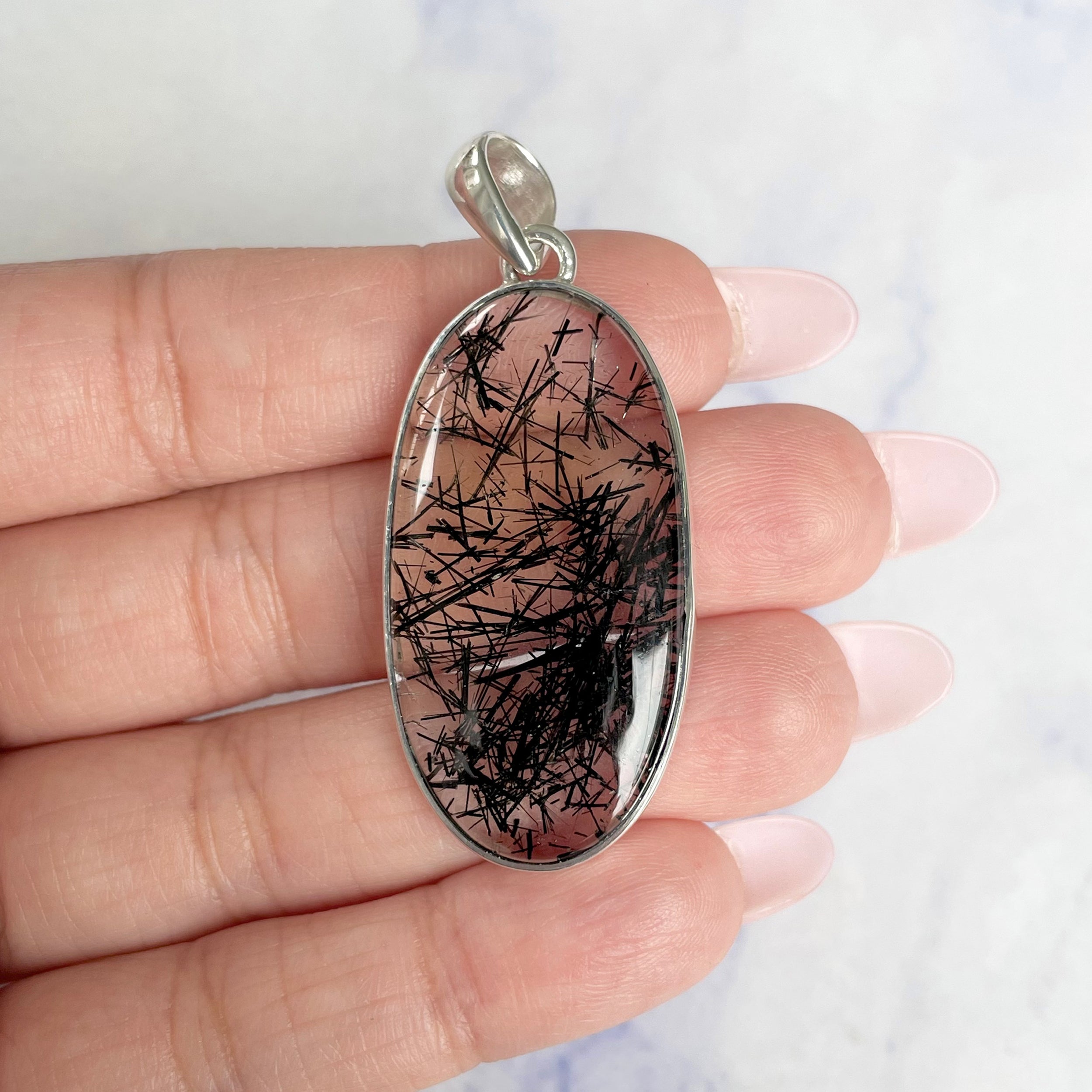 Black Rutile Pendant-(BLR-P-15.)