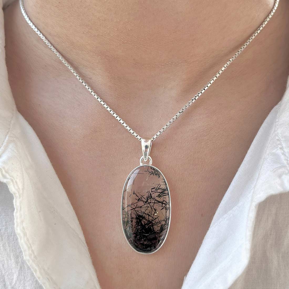 Black Rutile Pendant-(BLR-P-16.)