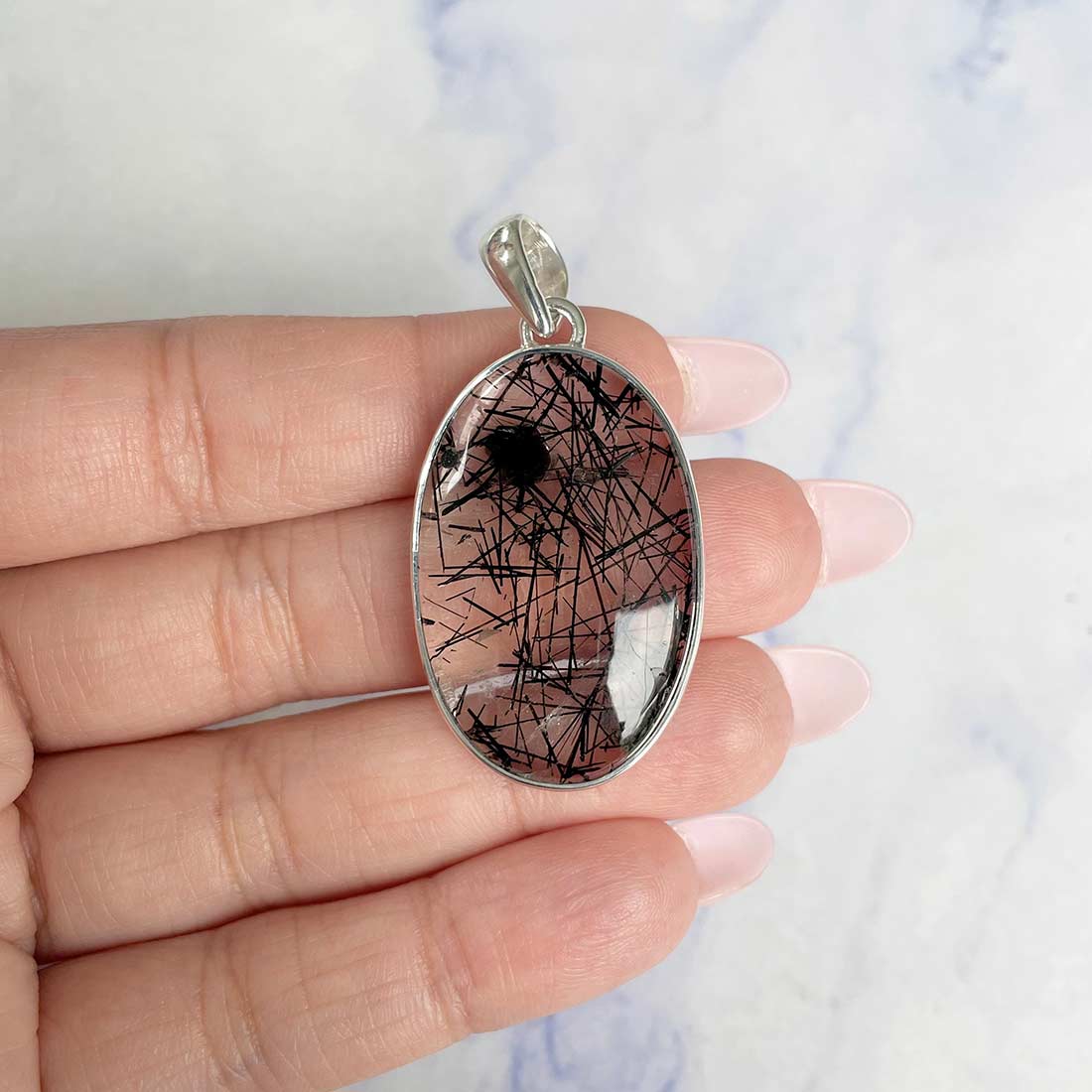 Black Rutile Pendant-(BLR-P-17.)