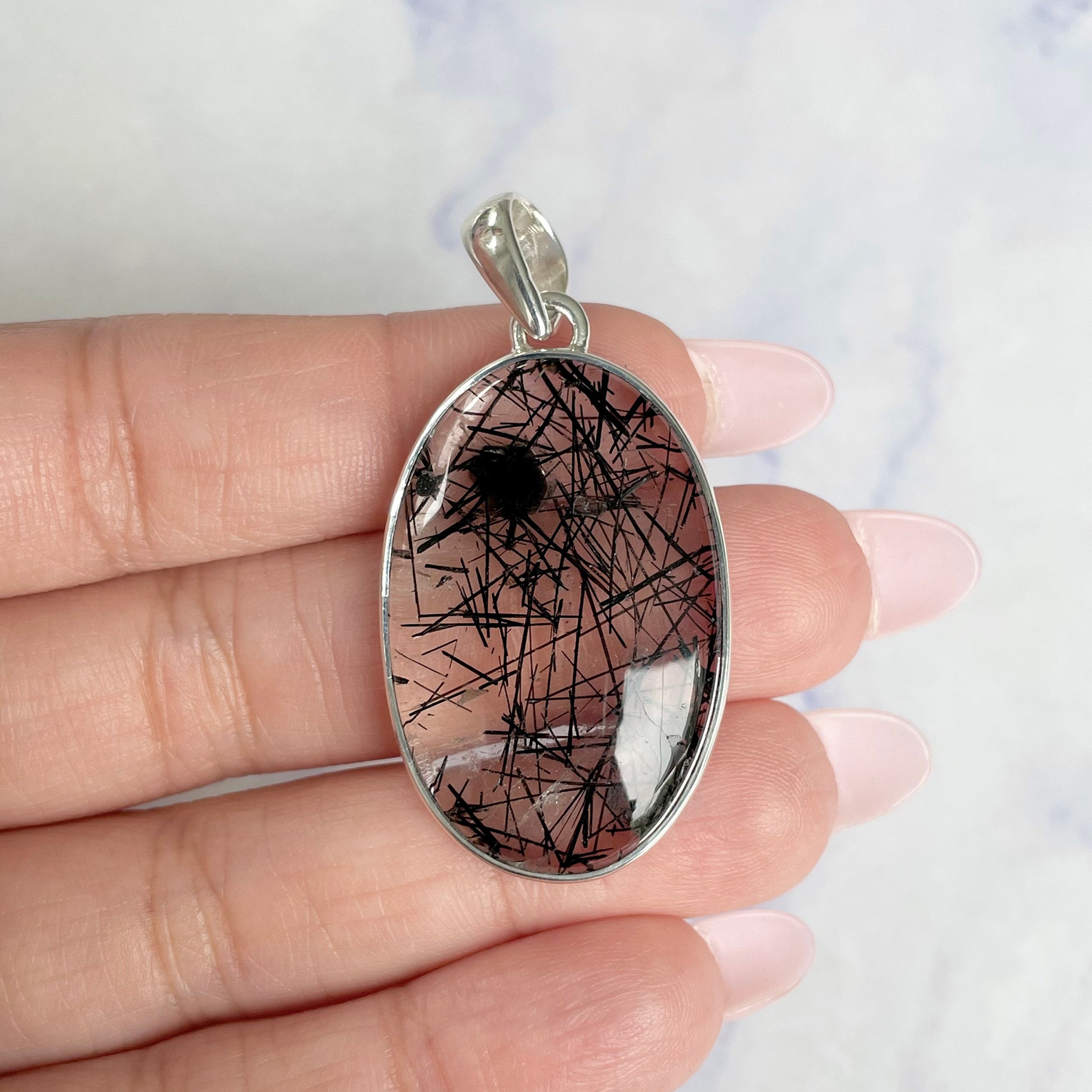 Black Rutile Pendant-(BLR-P-17.)