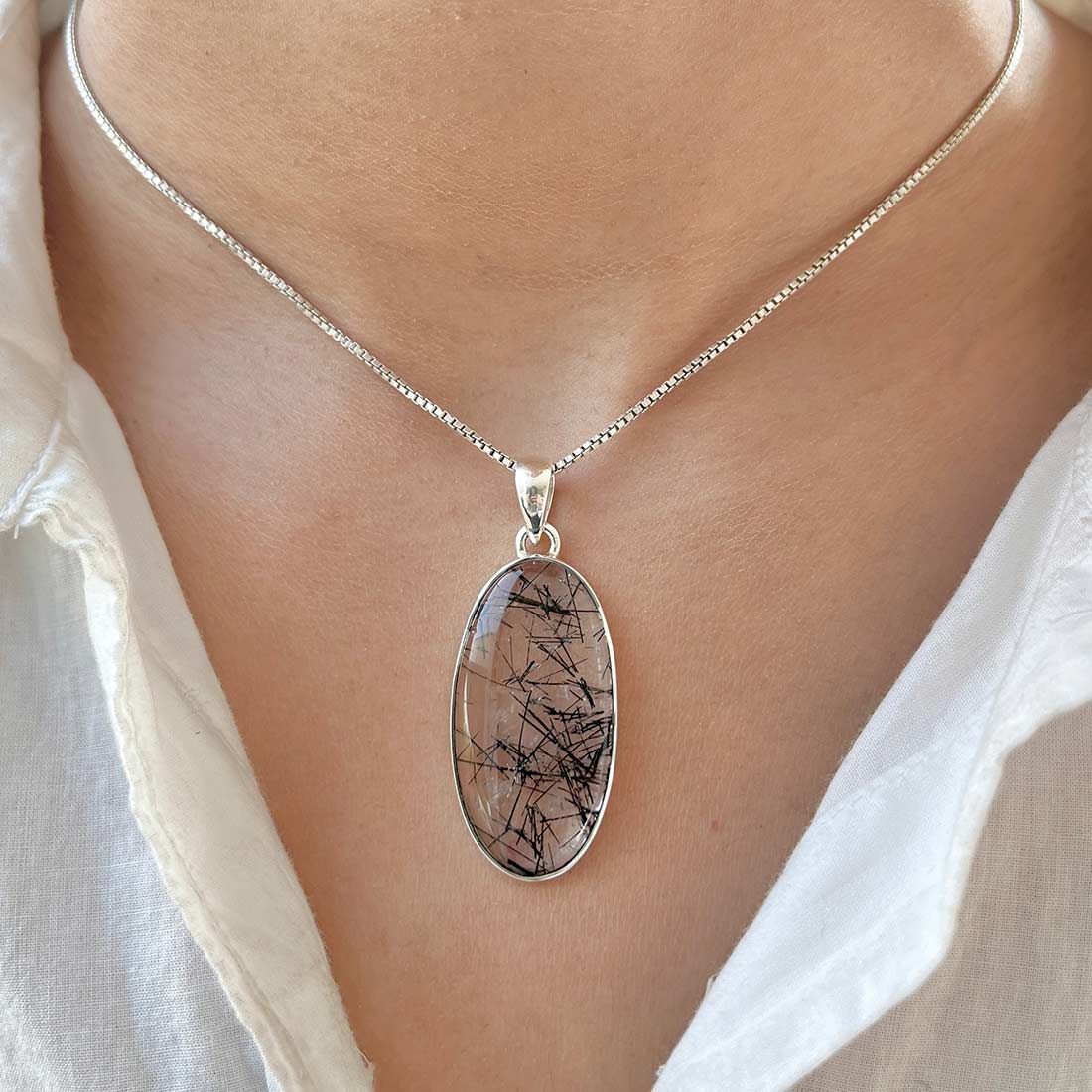 Black Rutile Pendant-(BLR-P-18.)