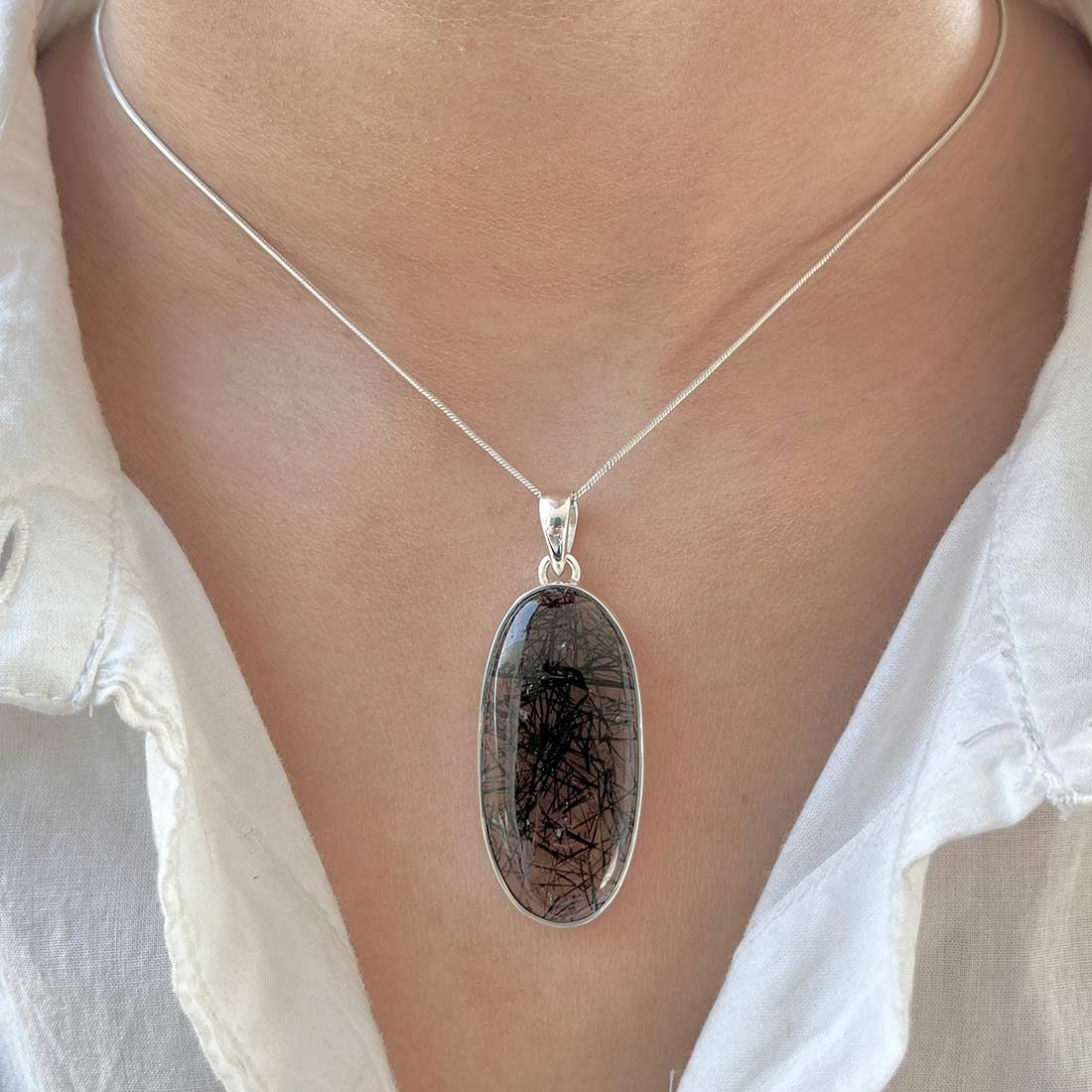 Black Rutile Pendant-(BLR-P-19.)