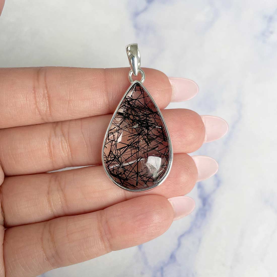 Black Rutile Pendant-(BLR-P-20.)