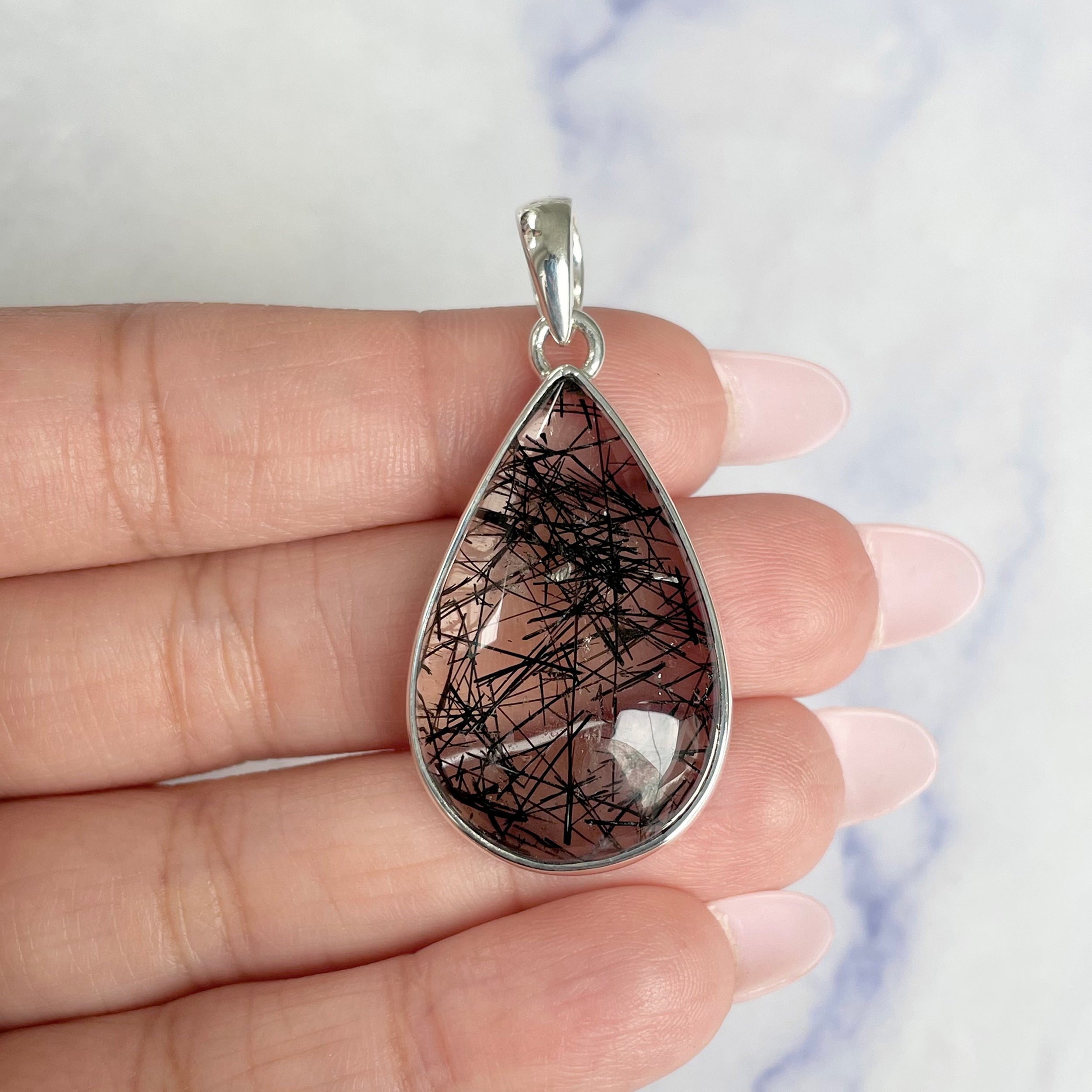 Black Rutile Pendant-(BLR-P-20.)