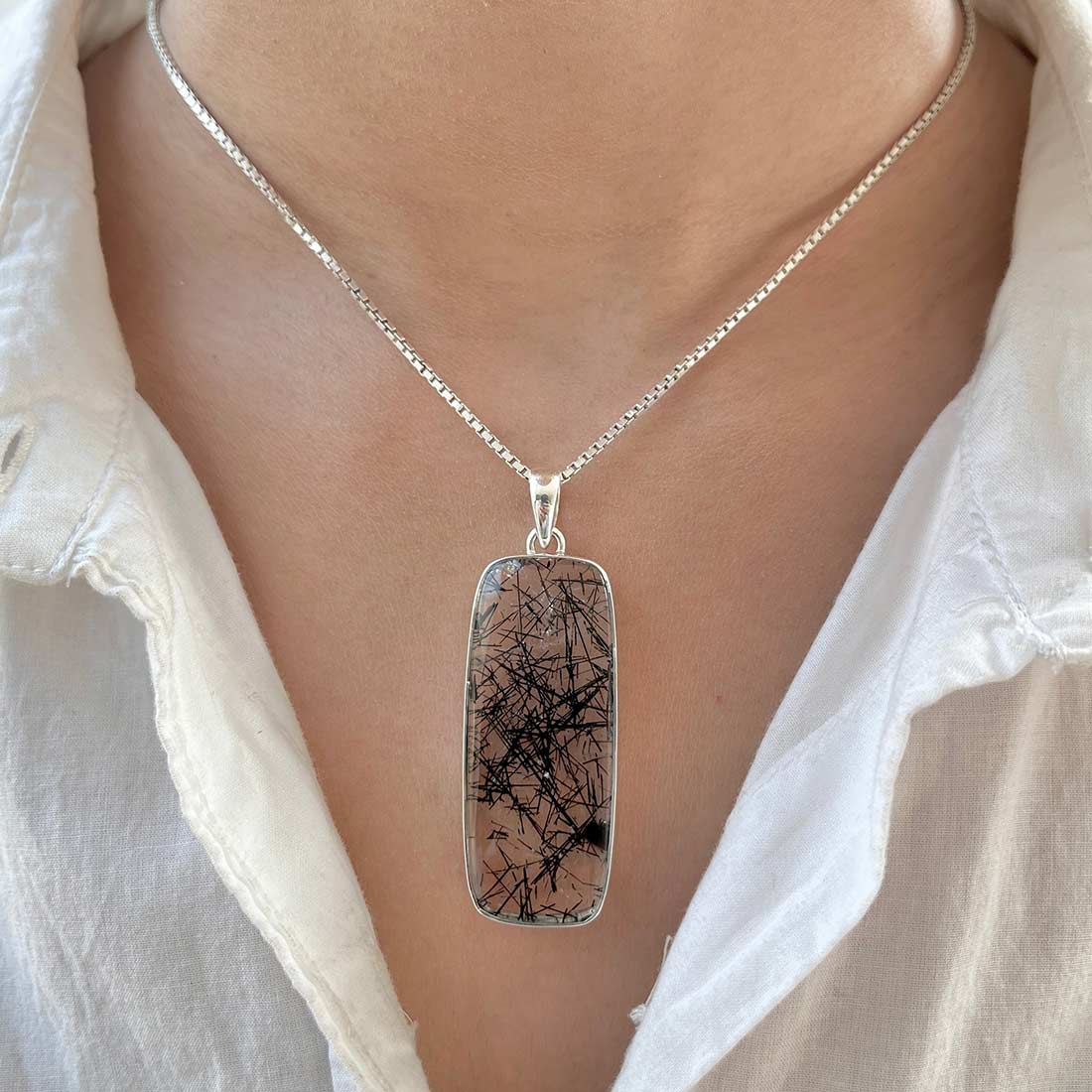 Black Rutile Pendant-(BLR-P-21.)