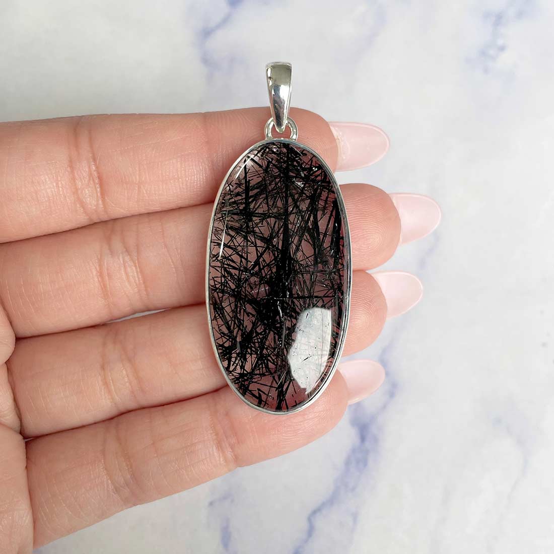 Black Rutile Pendant-(BLR-P-23.)