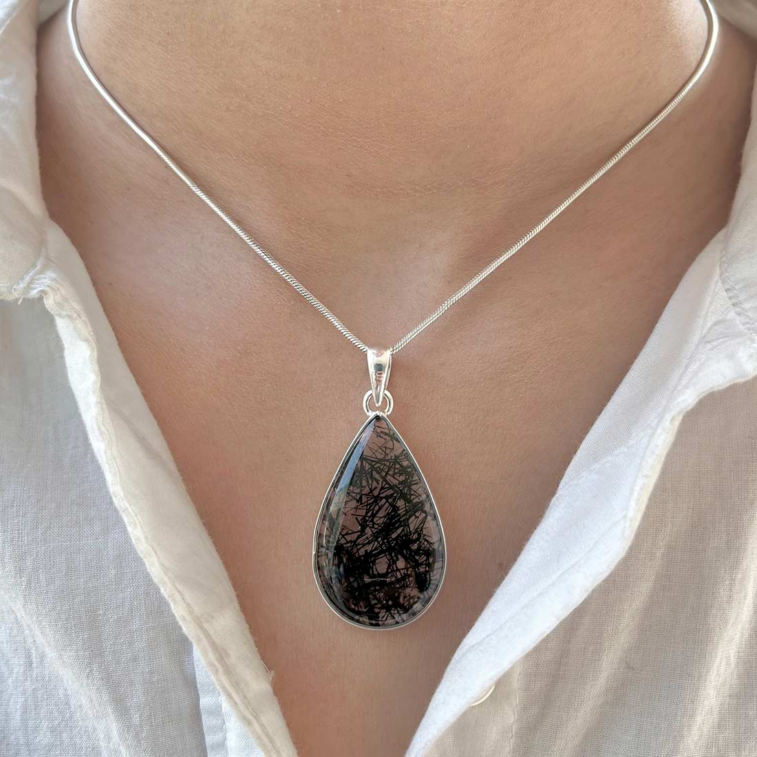 Black Rutile Pendant-(BLR-P-26.)