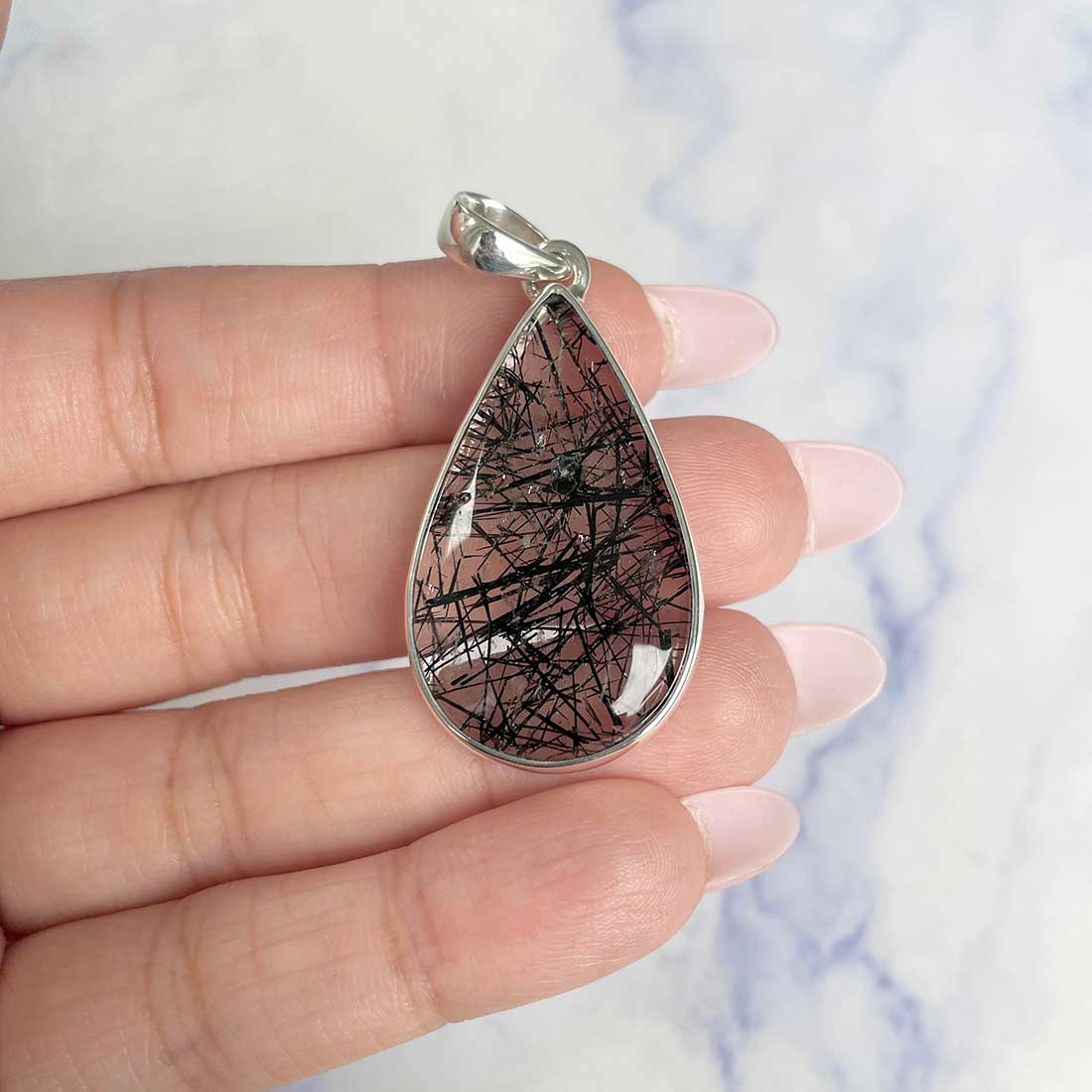Black Rutile Pendant-(BLR-P-27.)