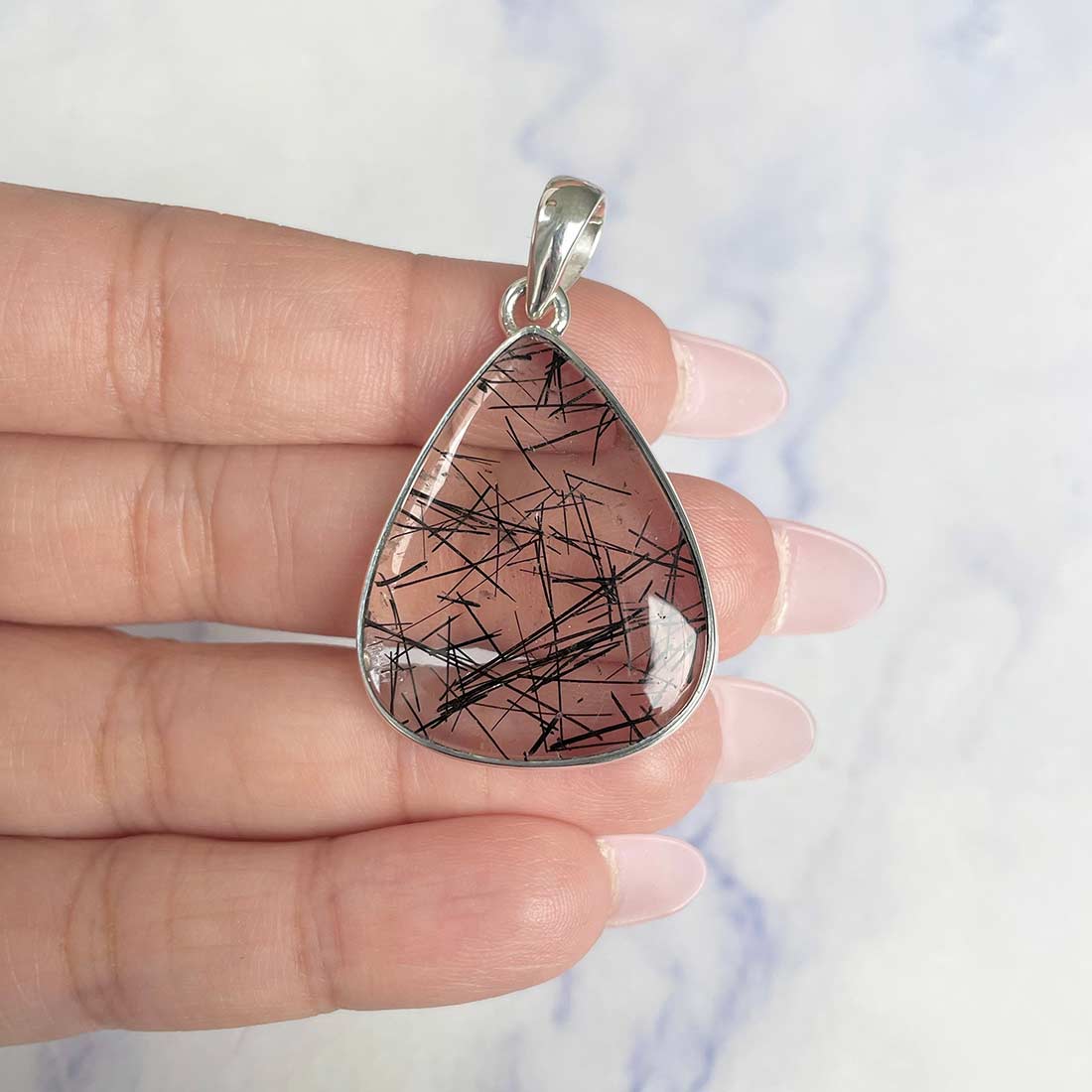 Black Rutile Pendant-(BLR-P-28.)