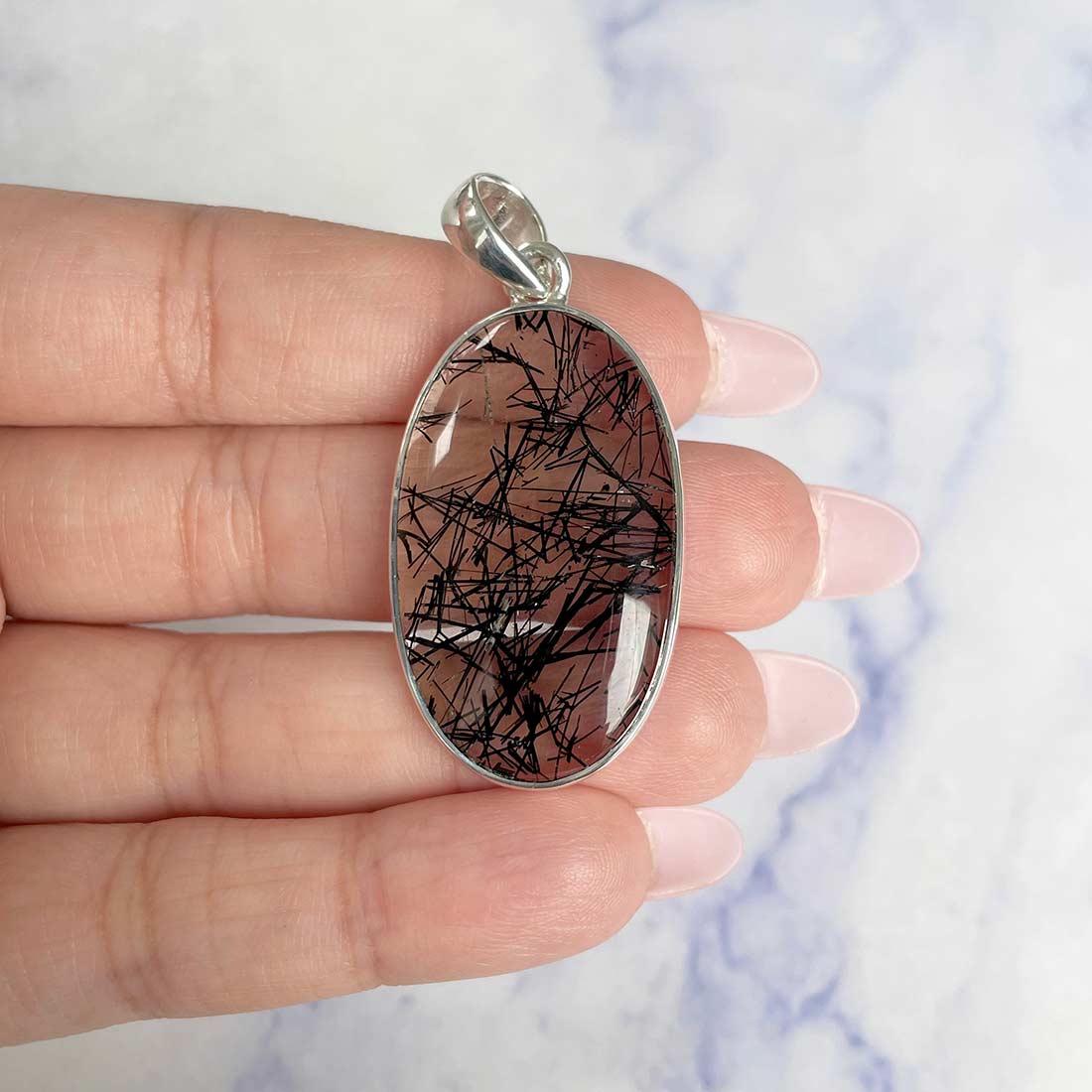 Black Rutile Pendant-(BLR-P-29.)