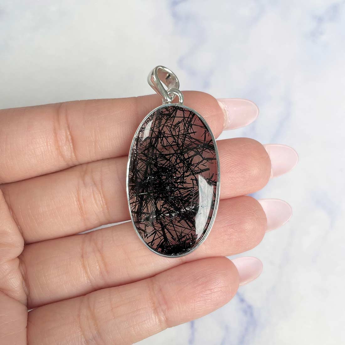 Black Rutile Pendant-(BLR-P-35.)