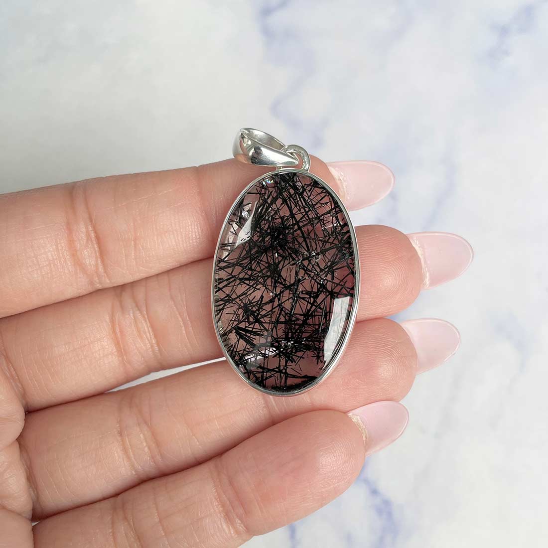 Black Rutile Pendant-(BLR-P-36.)