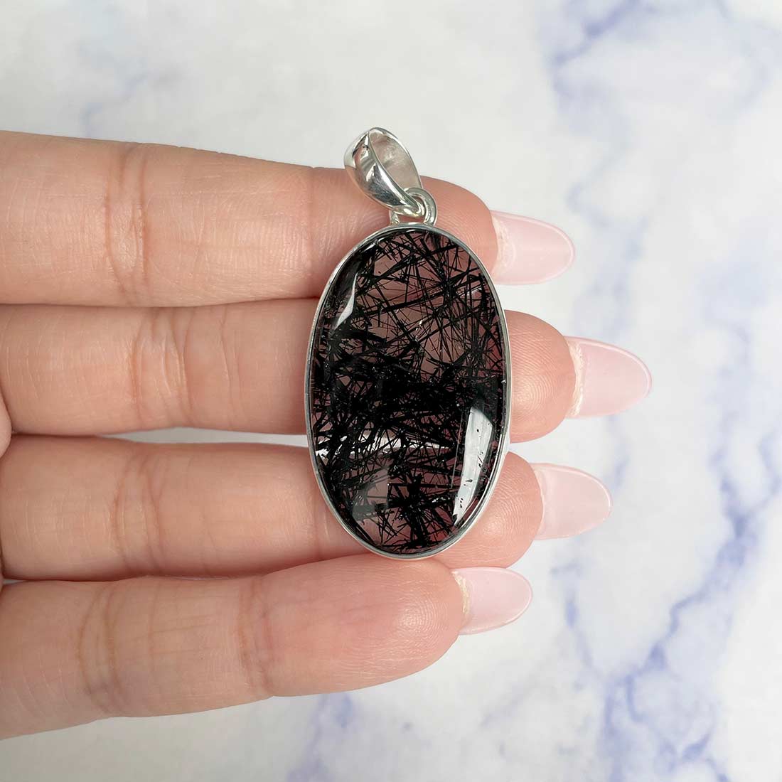 Black Rutile Pendant-(BLR-P-40.)