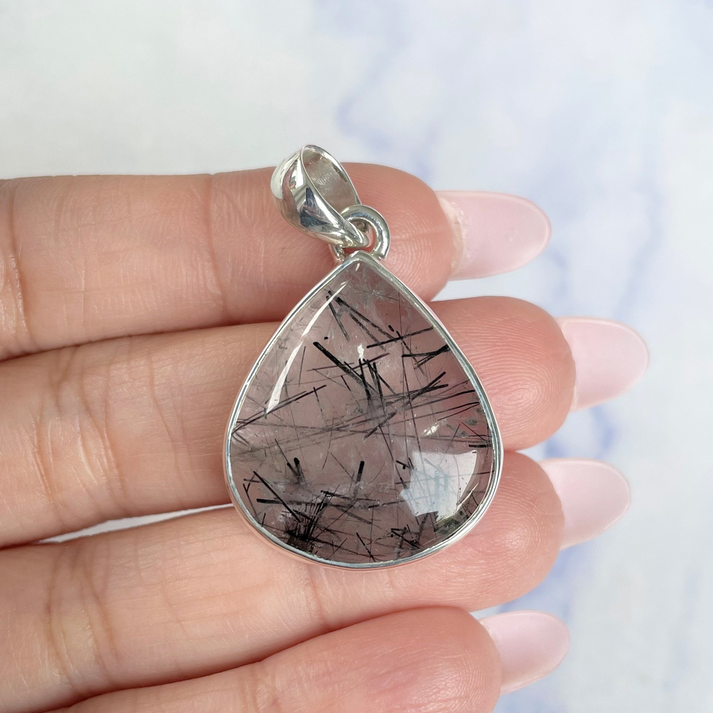 Black Rutile Pendant-(BLR-P-6.)