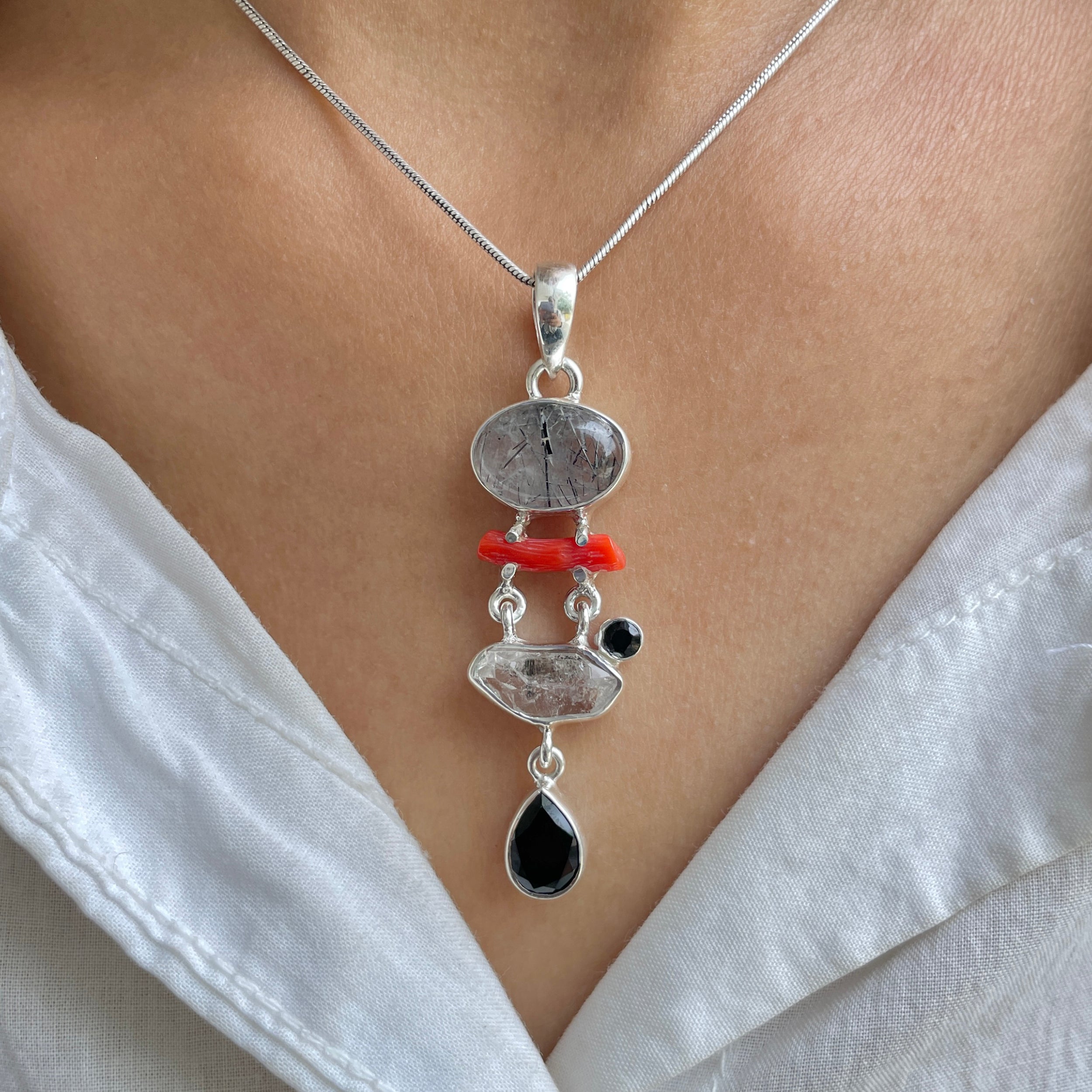 Black Rutile Pendant-(BLR-P-66.)