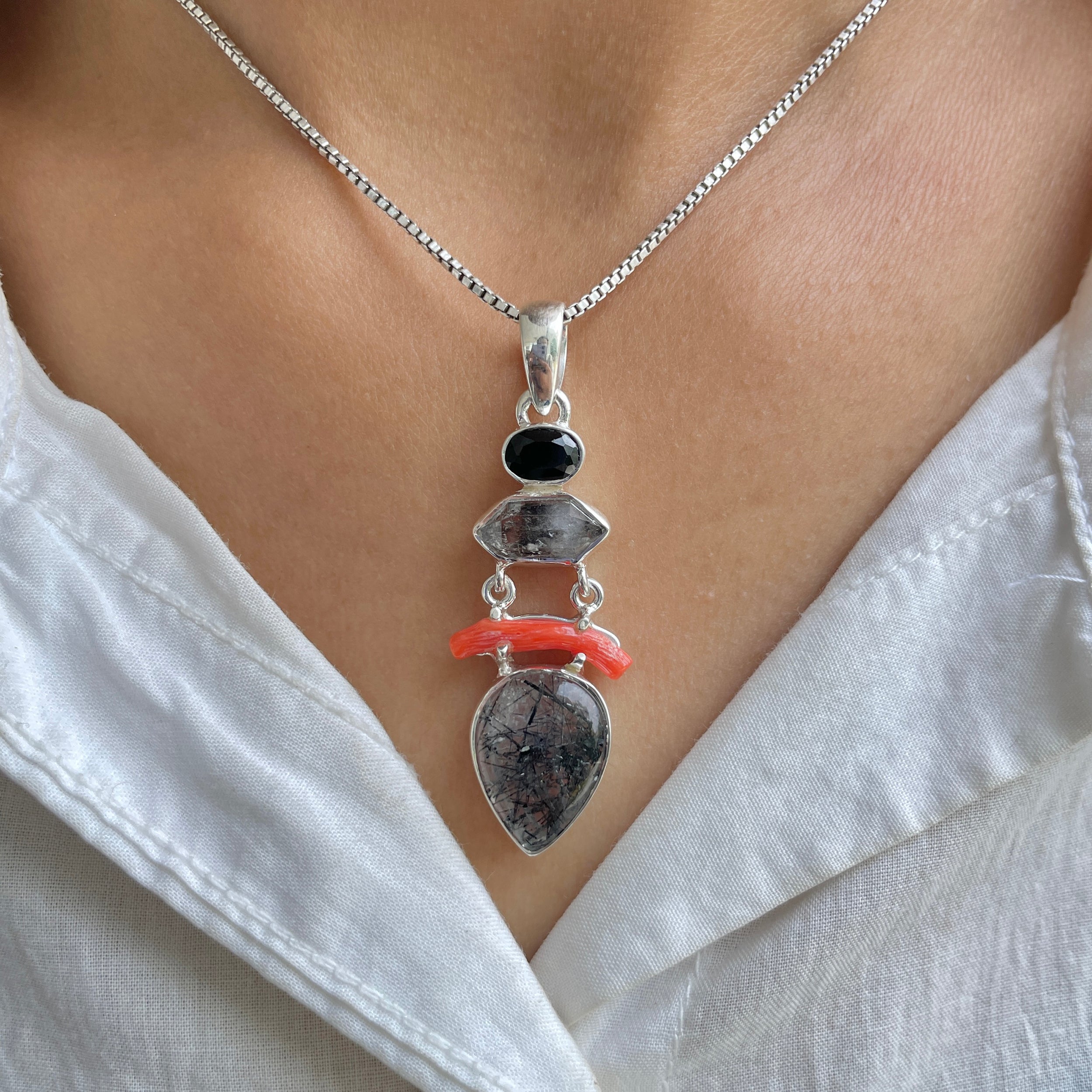 Black Rutile Pendant-(BLR-P-67.)