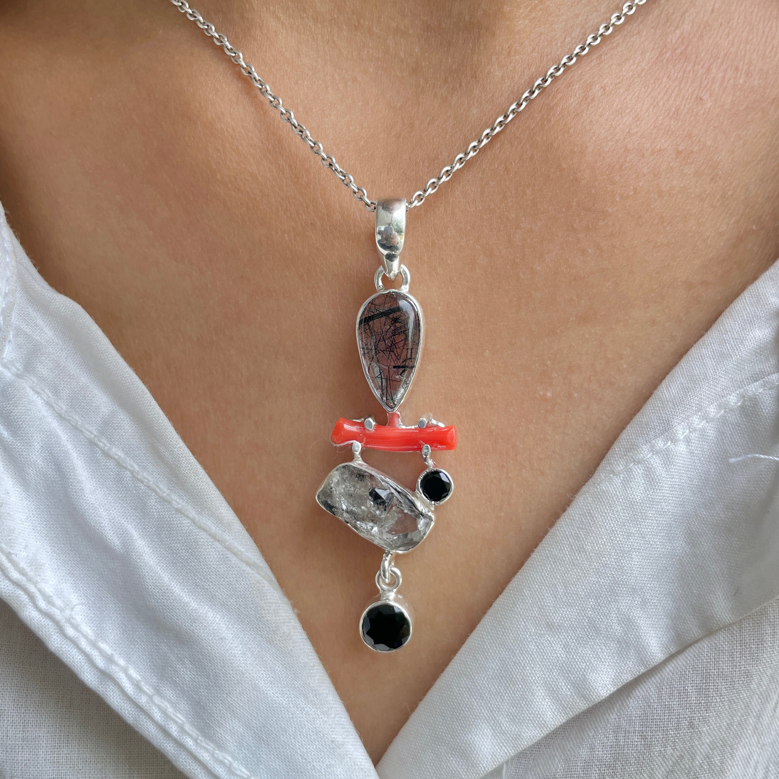 Black Rutile Pendant-(BLR-P-68.)