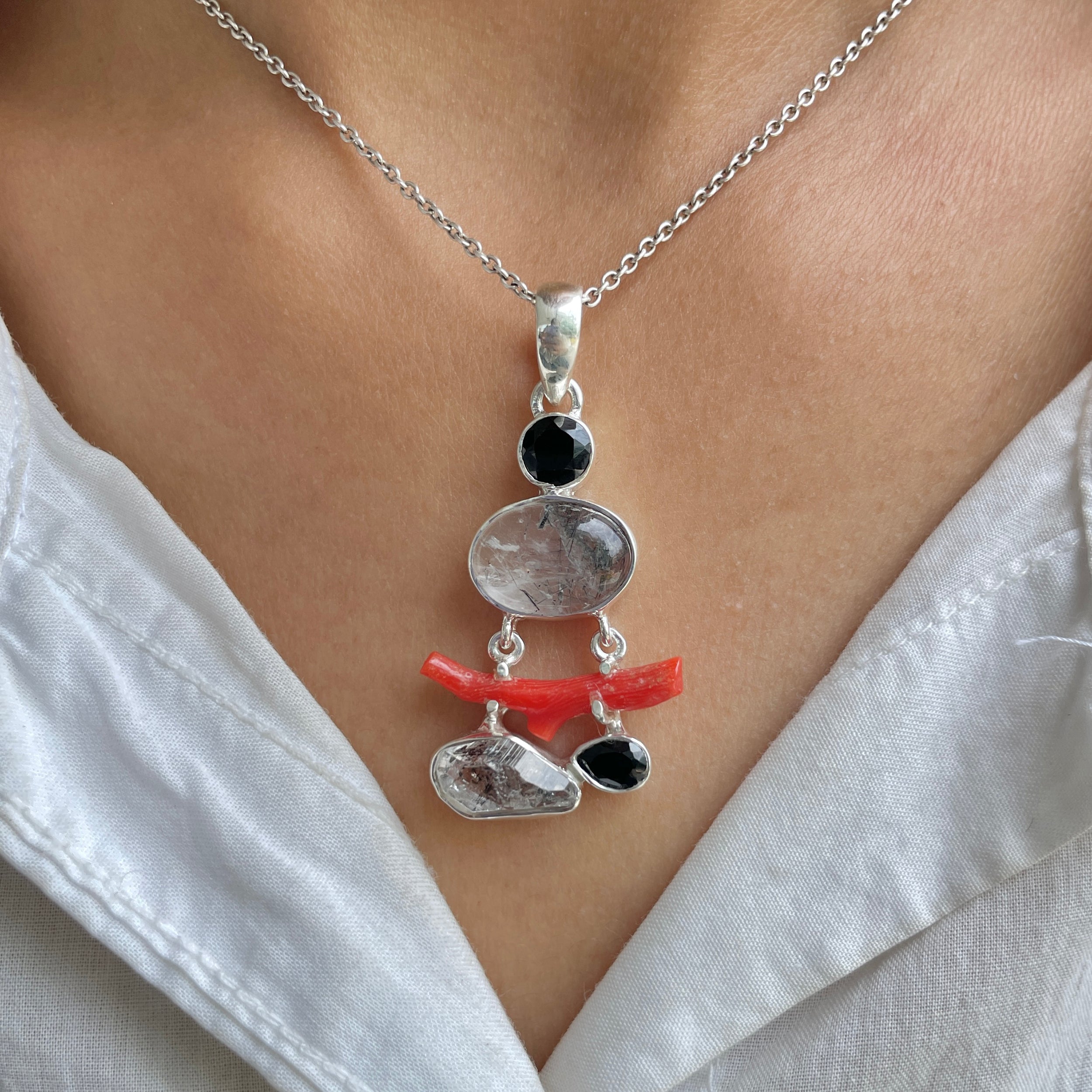 Black Rutile Pendant-(BLR-P-71.)