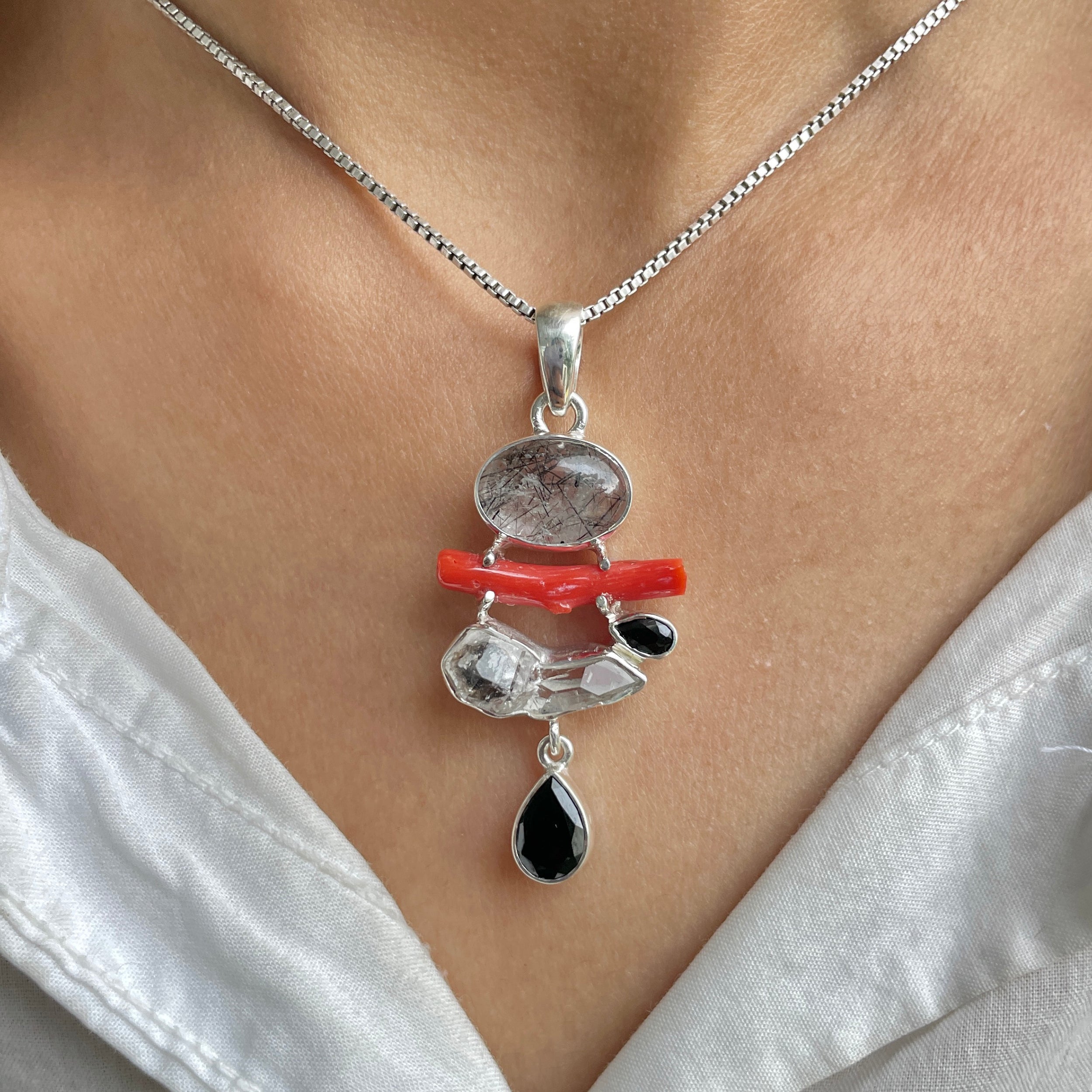 Black Rutile Pendant-(BLR-P-77.)