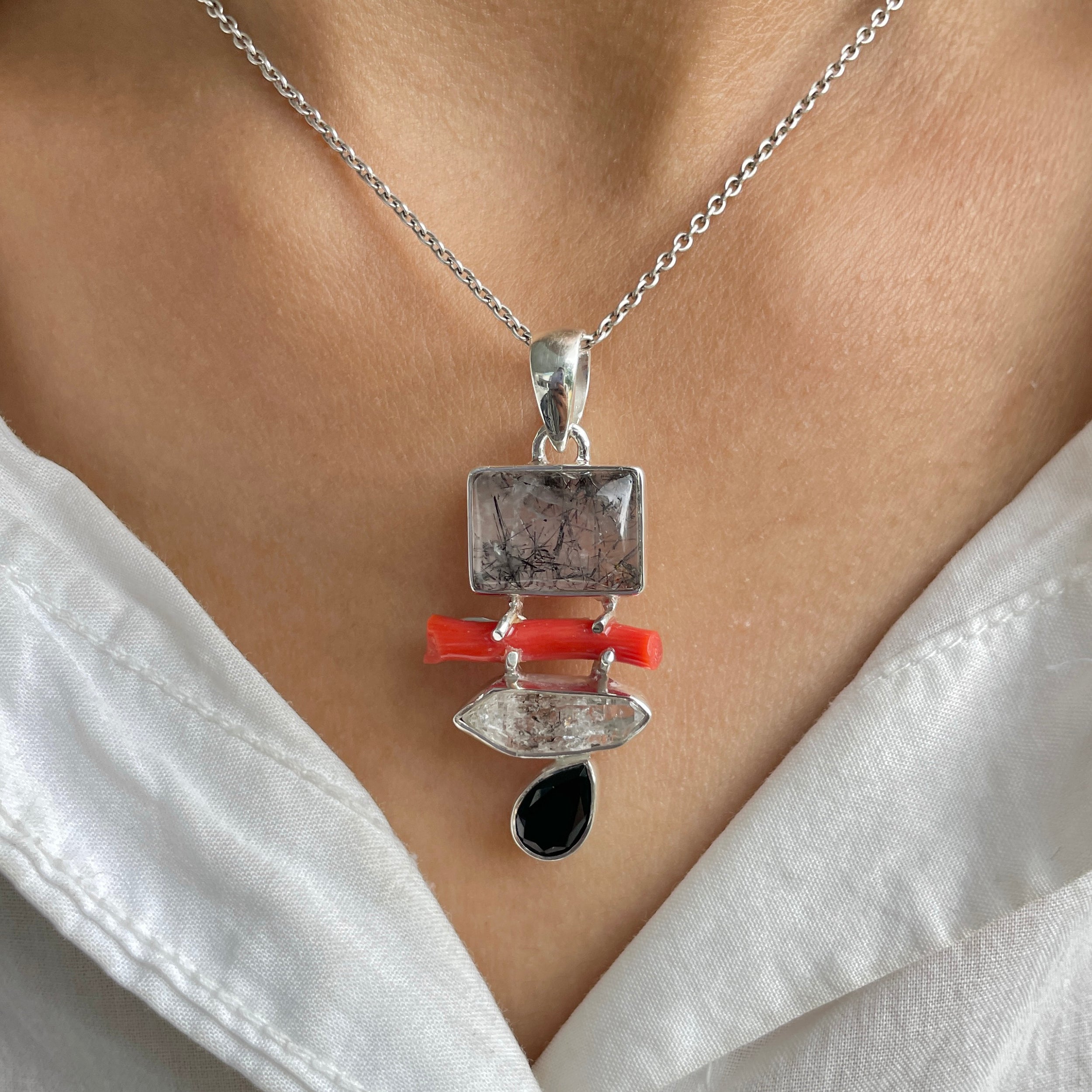 Black Rutile Pendant-(BLR-P-79.)