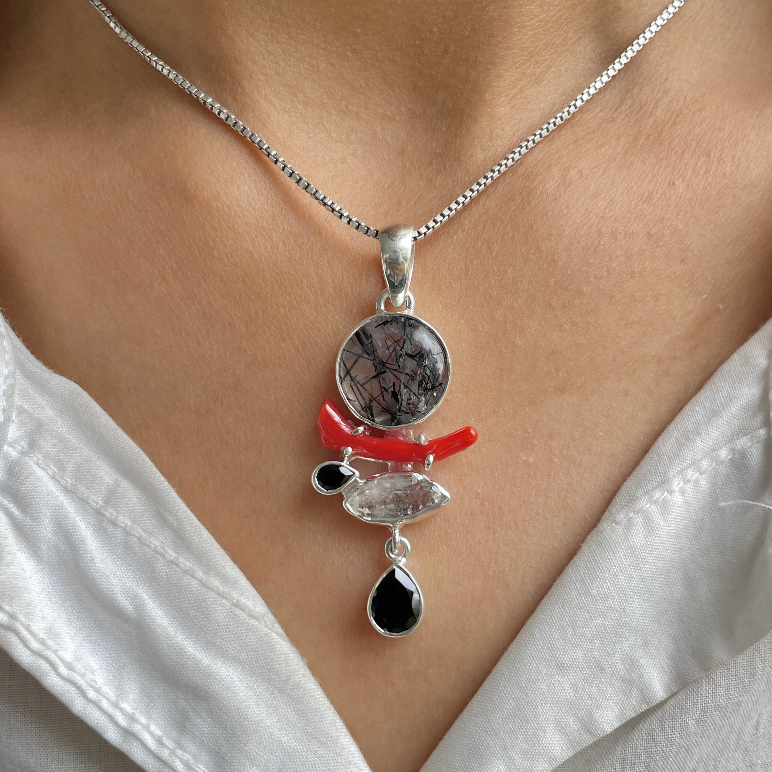 Black Rutile Pendant-(BLR-P-80.)