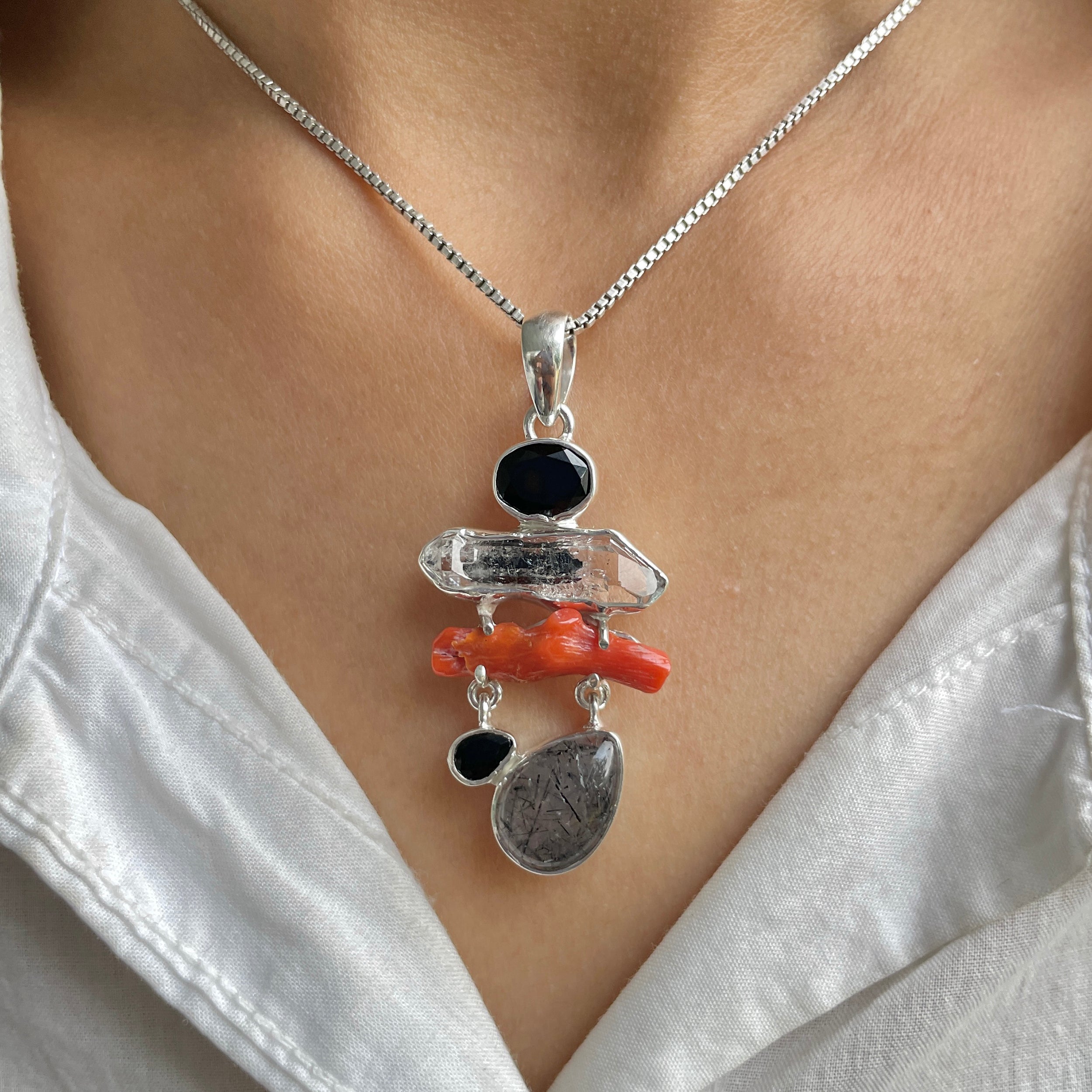 Black Rutile Pendant-(BLR-P-81.)