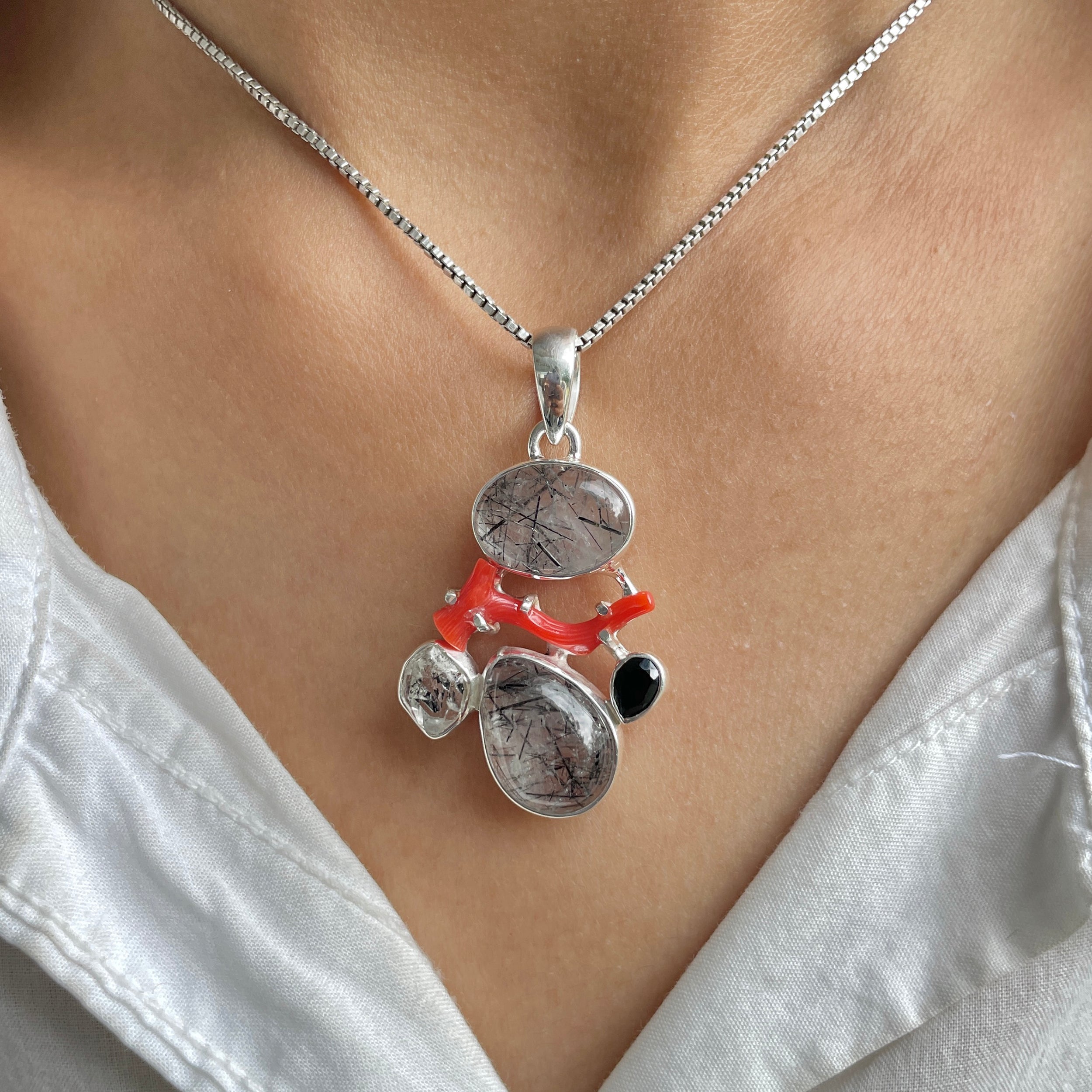 Black Rutile Pendant-(BLR-P-83.)