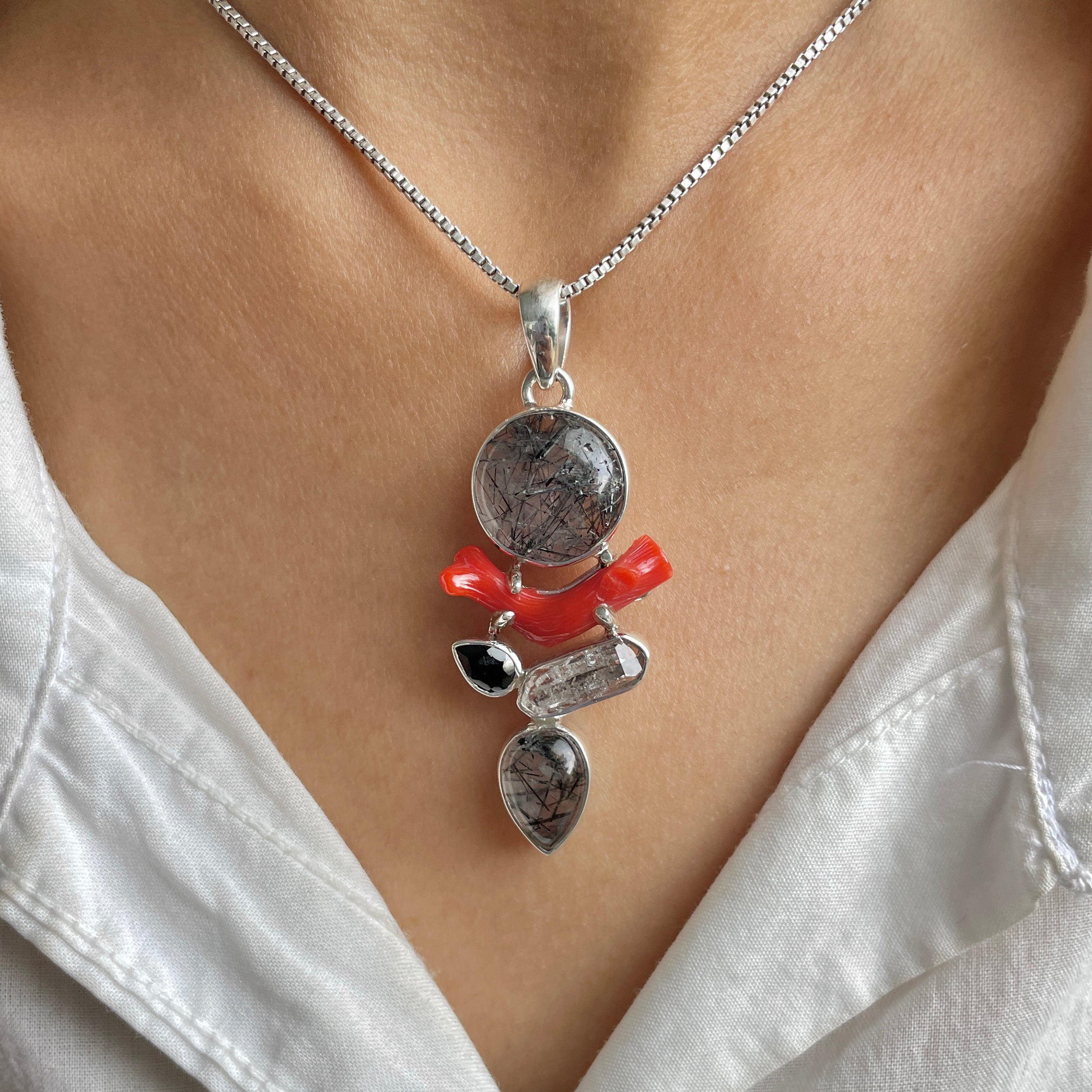 Black Rutile Pendant-(BLR-P-84.)