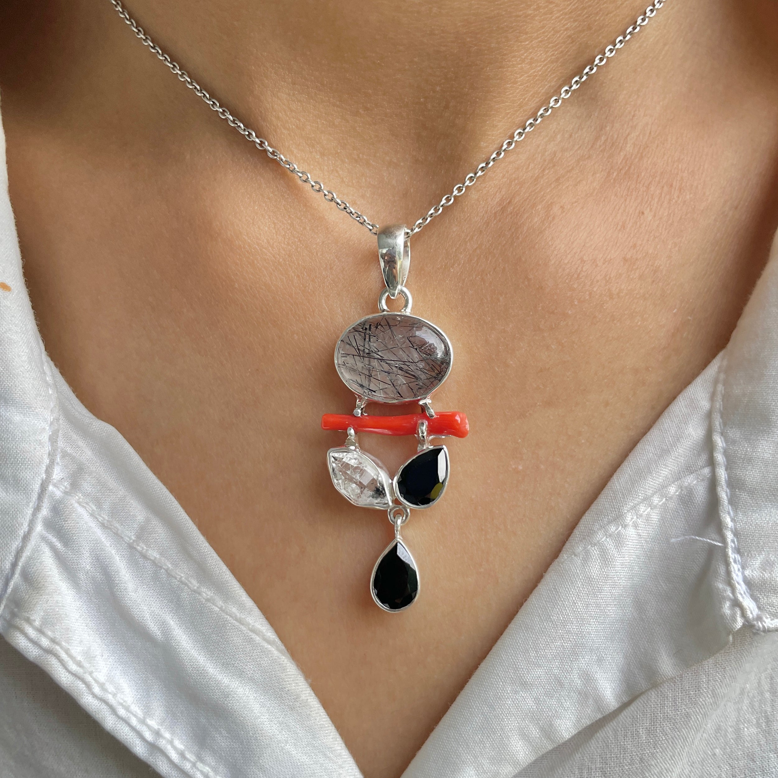 Black Rutile Pendant-(BLR-P-86.)