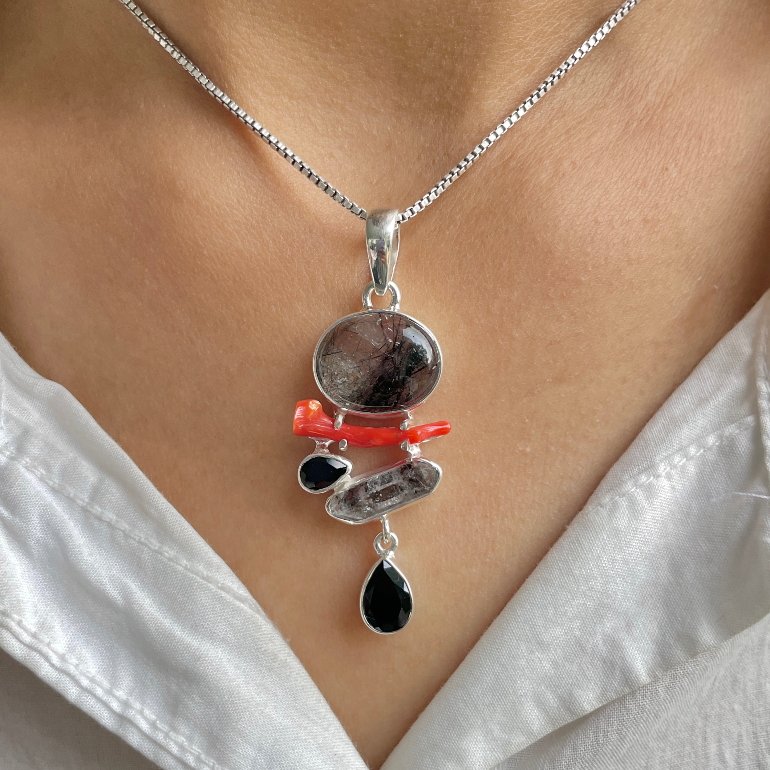 Black Rutile Pendant-(BLR-P-89.)