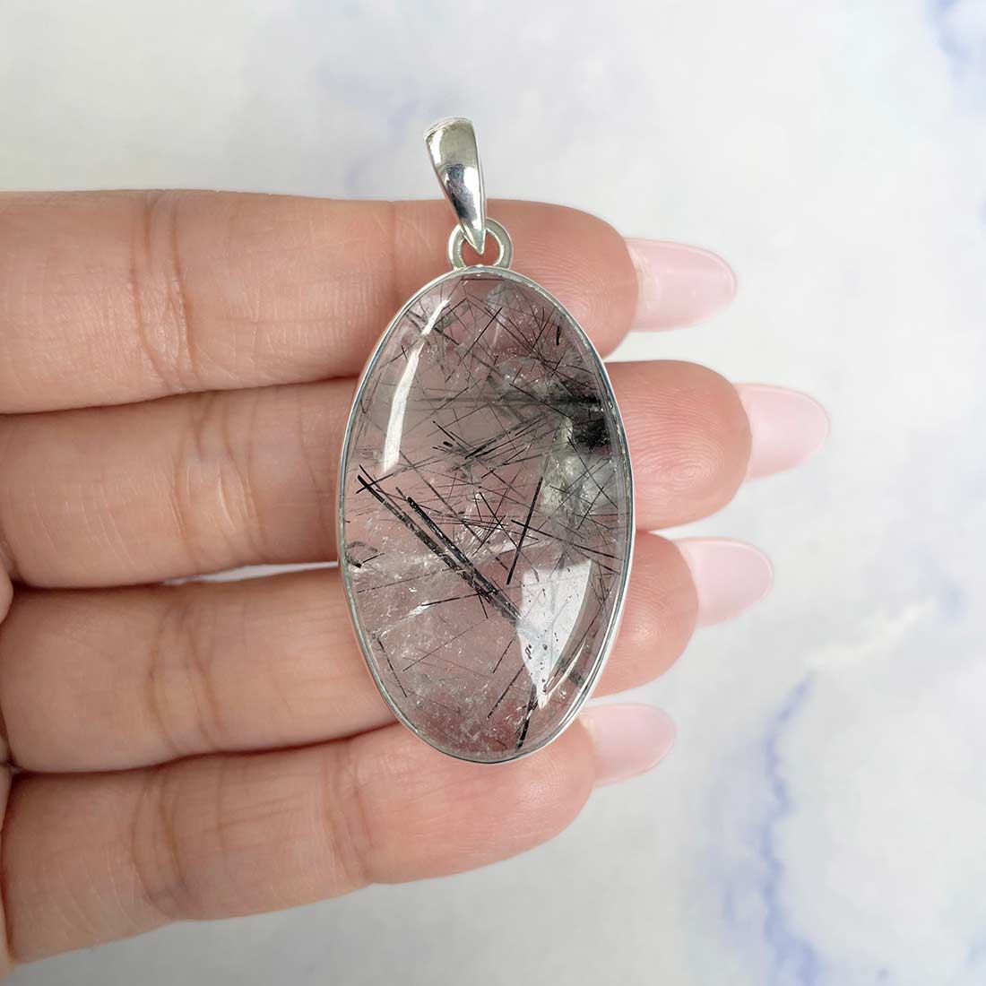 Black Rutile Pendant-(BLR-P-9.)