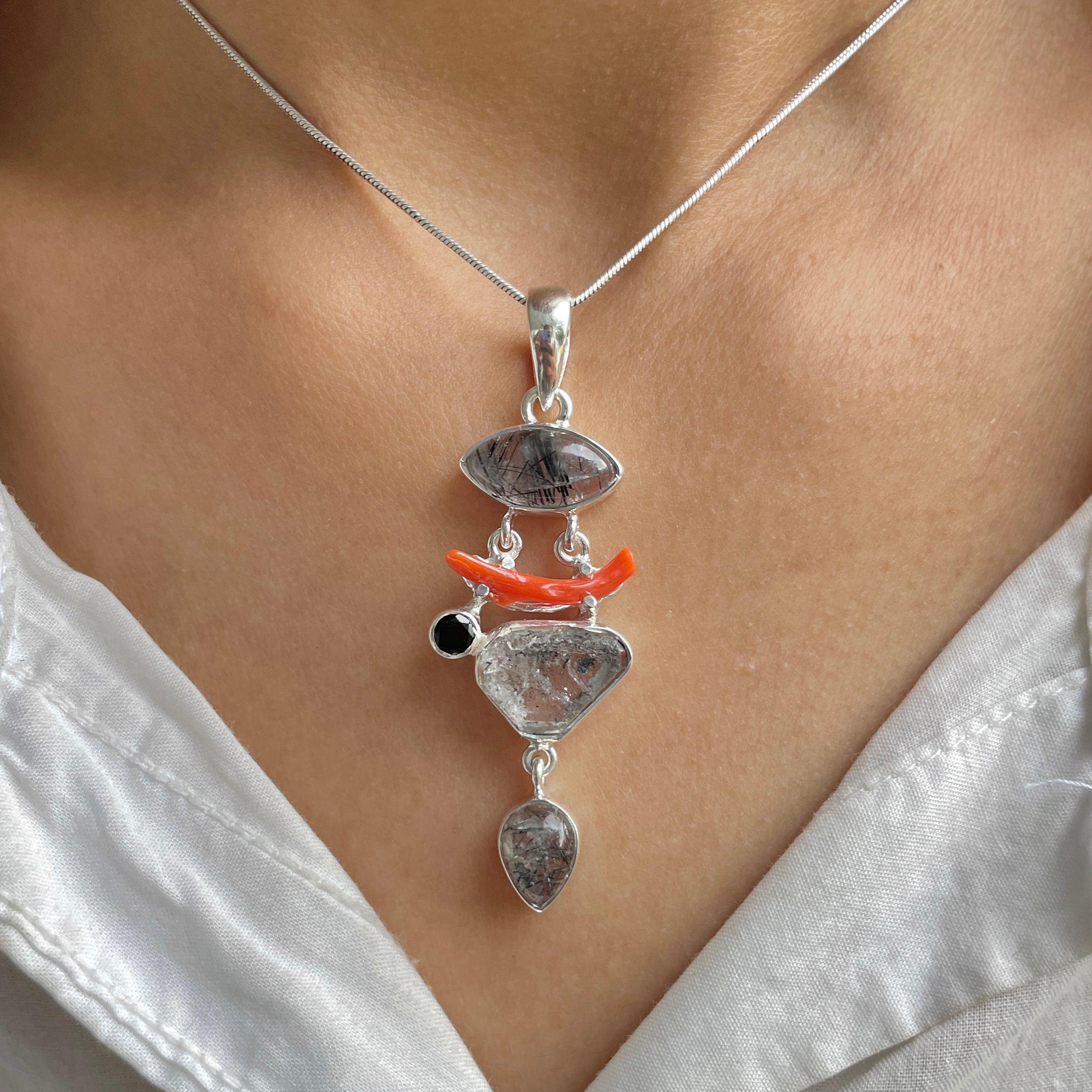 Black Rutile Pendant-(BLR-P-90.)