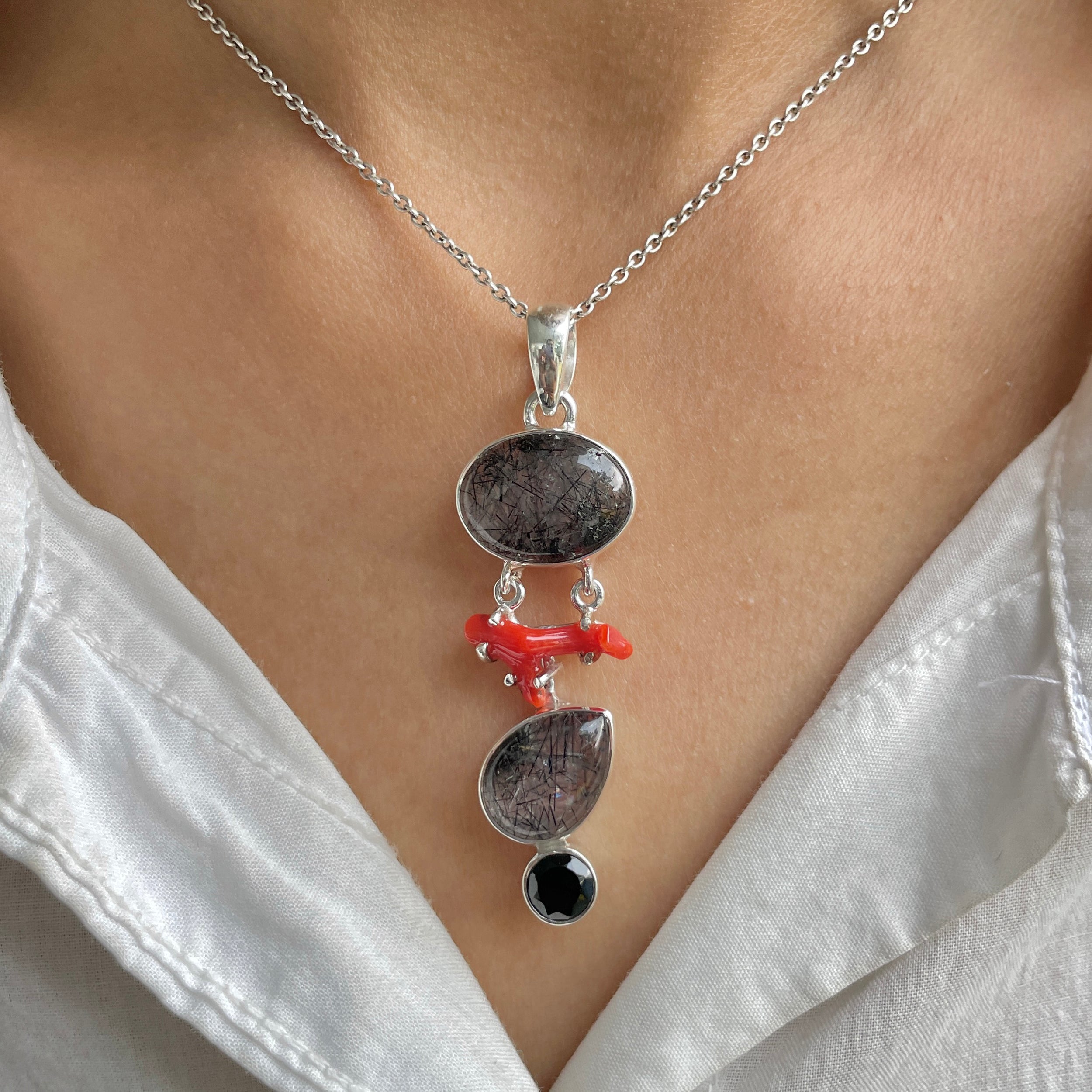 Black Rutile Pendant-(BLR-P-91.)