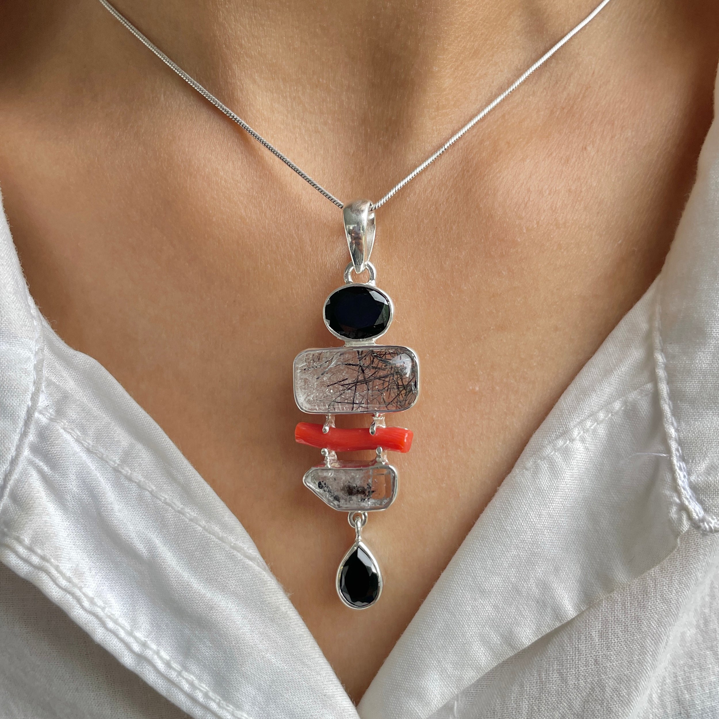 Black Rutile Pendant-(BLR-P-92.)