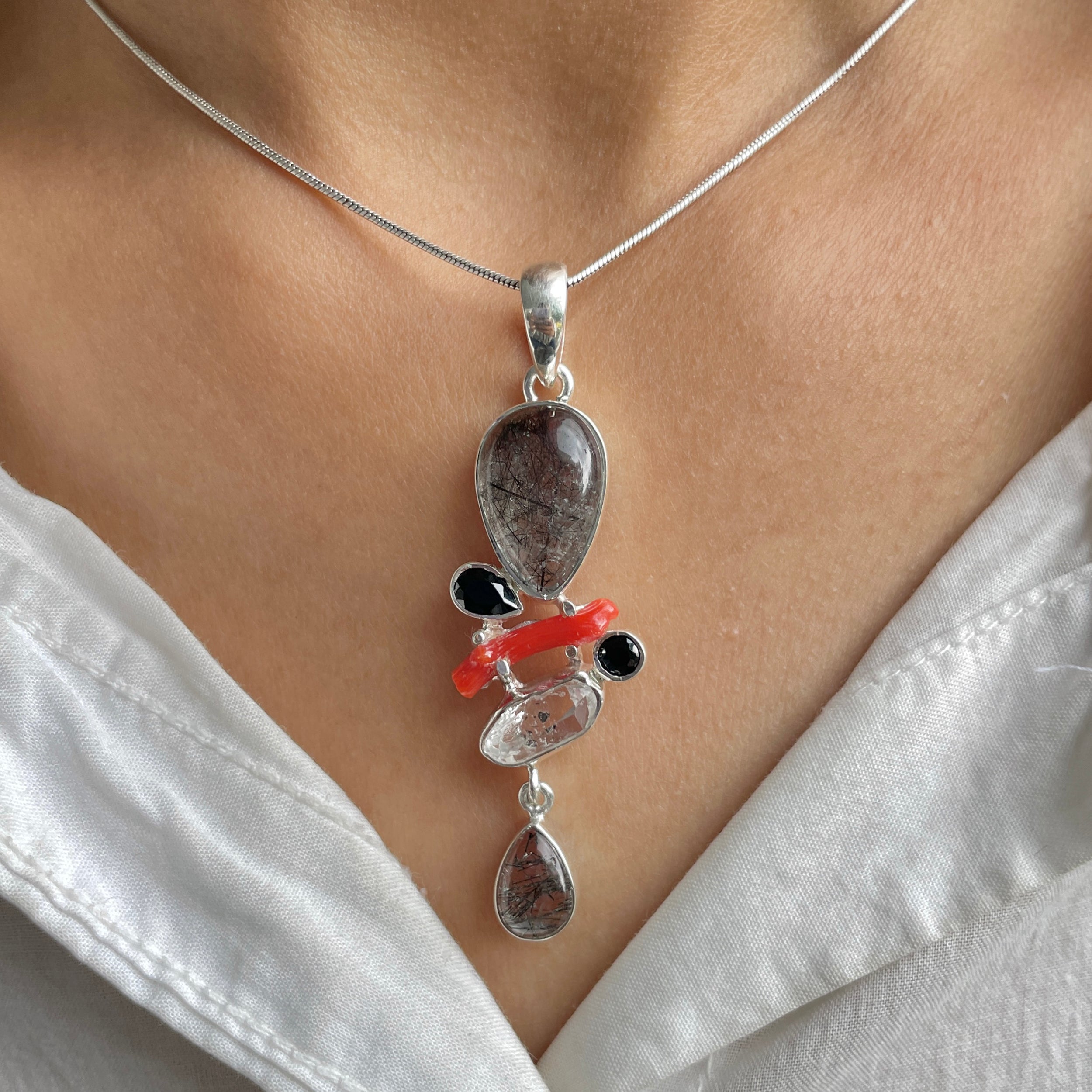 Black Rutile Pendant-(BLR-P-93.)