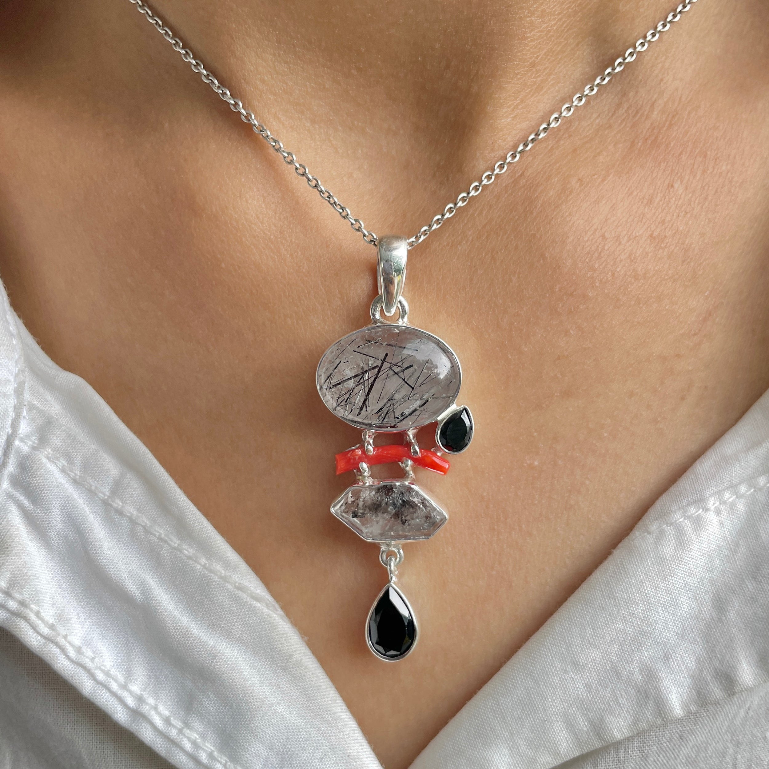 Black Rutile Pendant-(BLR-P-94.)