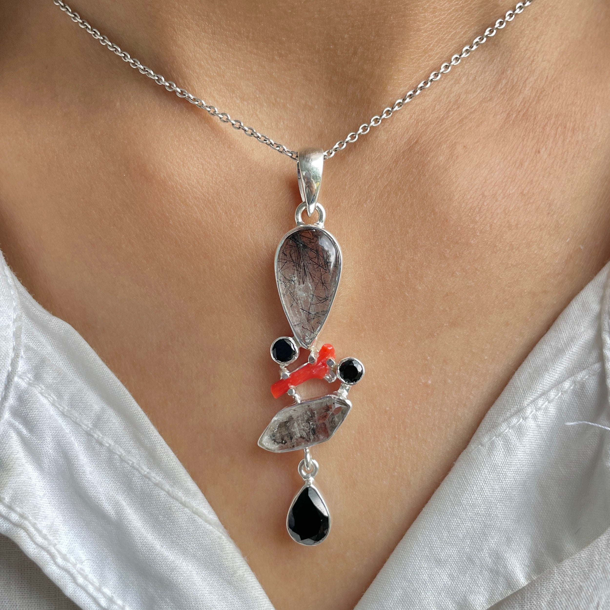 Black Rutile Pendant-(BLR-P-95.)