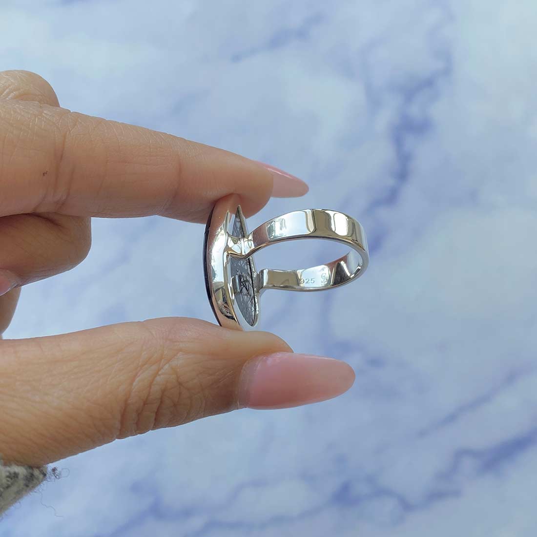 Black Rutile Ring Size 8-(BLR-R-30.)