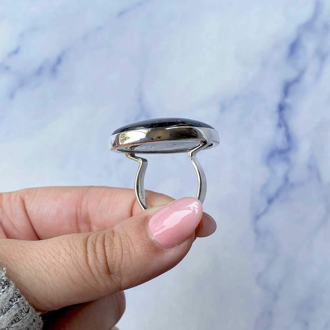 Black Rutile Ring Size 10-(BLR-R-37.)