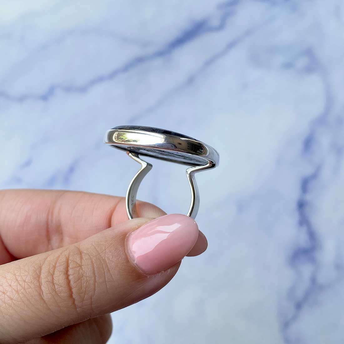 Black Rutile Ring Size 6-(BLR-R-39.)