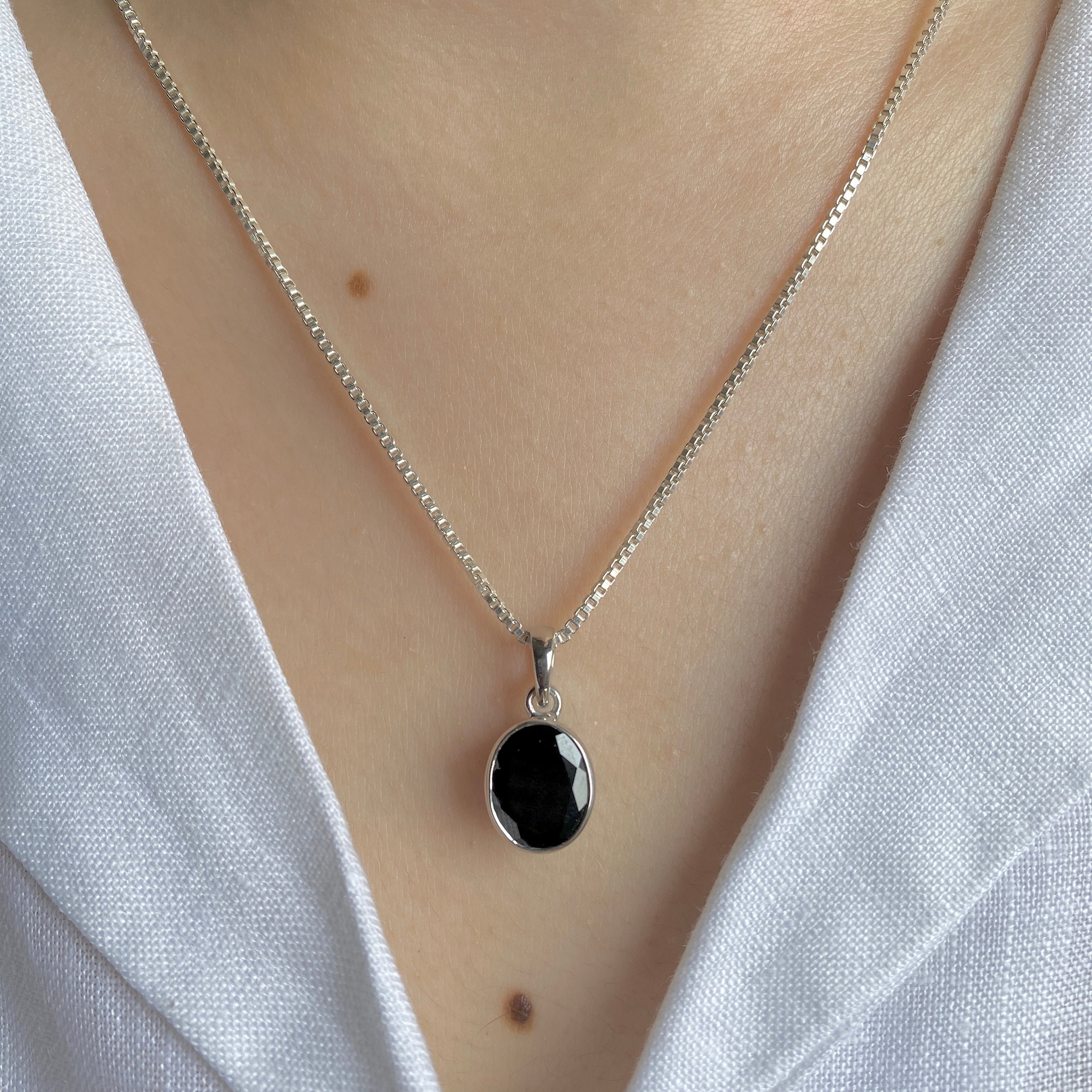 Black Tourmaline Pendant-(BLS-SP-466.)