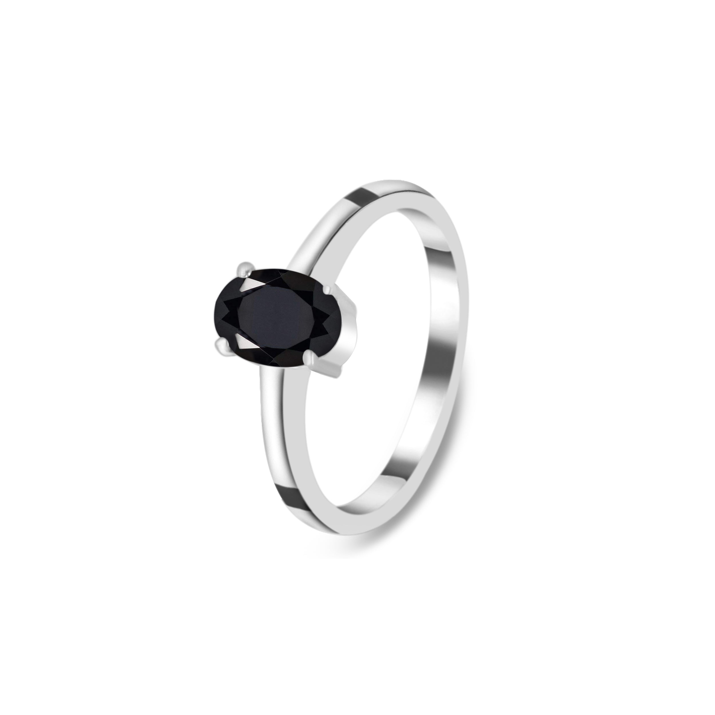 Black Tourmaline Ring-(BLS-SR-242.)