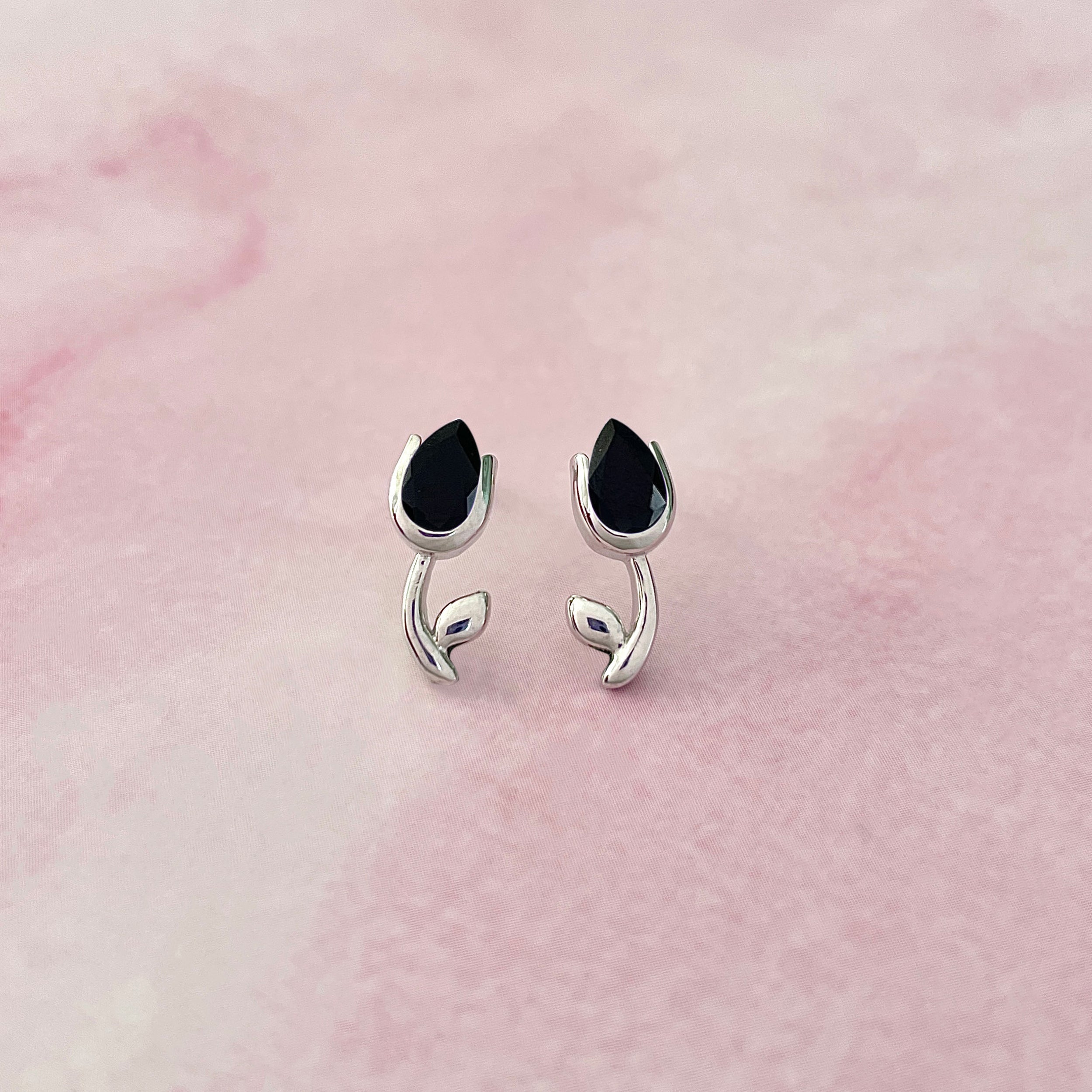 Black Tourmaline Earring-(BLS-SE-1793.)