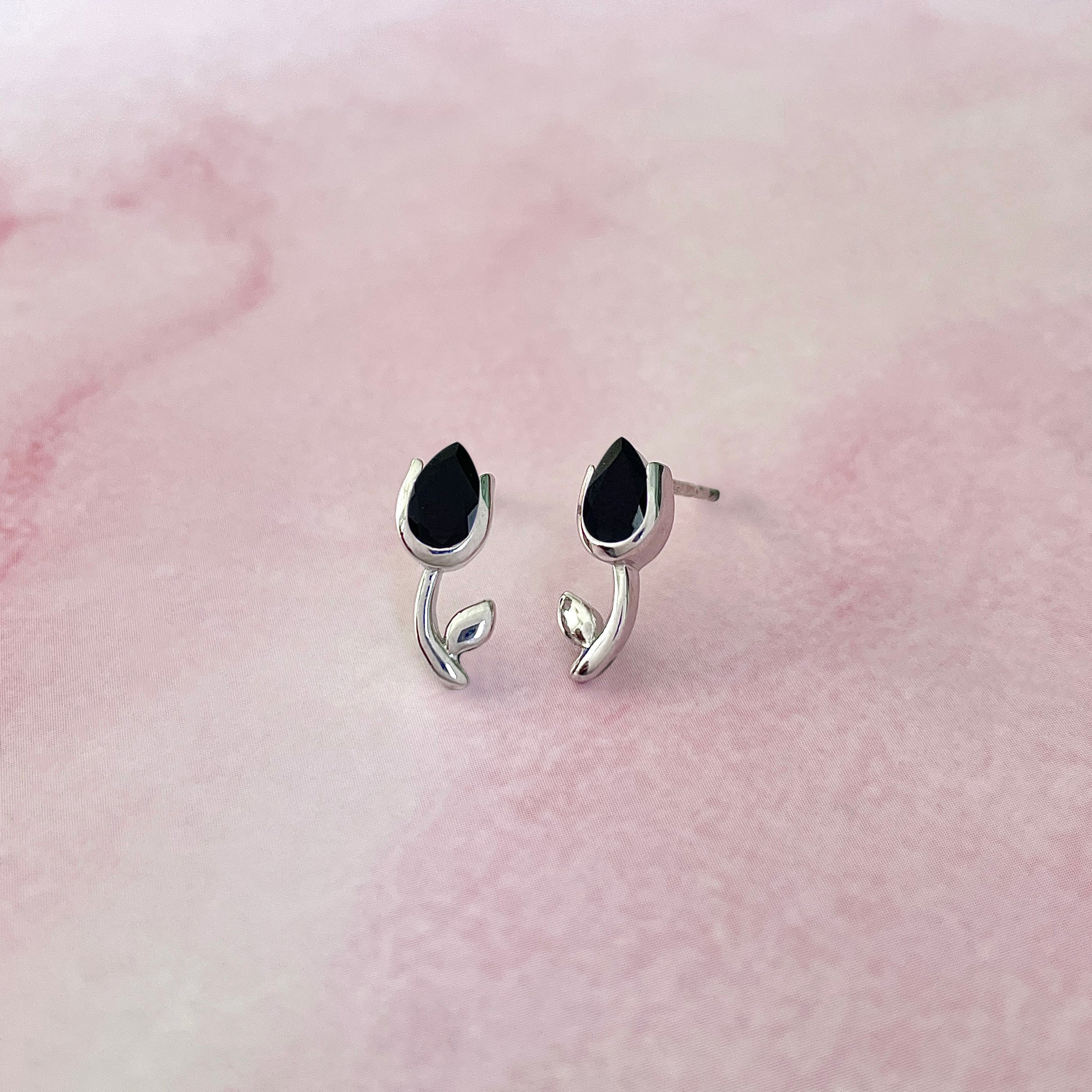 Black Tourmaline Earring-(BLS-SE-1793.)