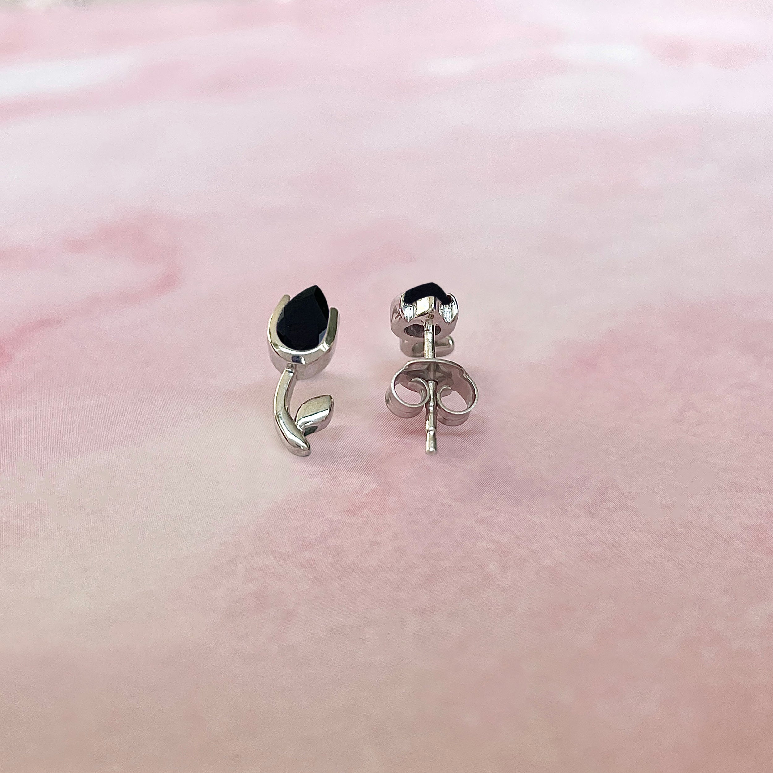 Black Tourmaline Earring-(BLS-SE-1793.)
