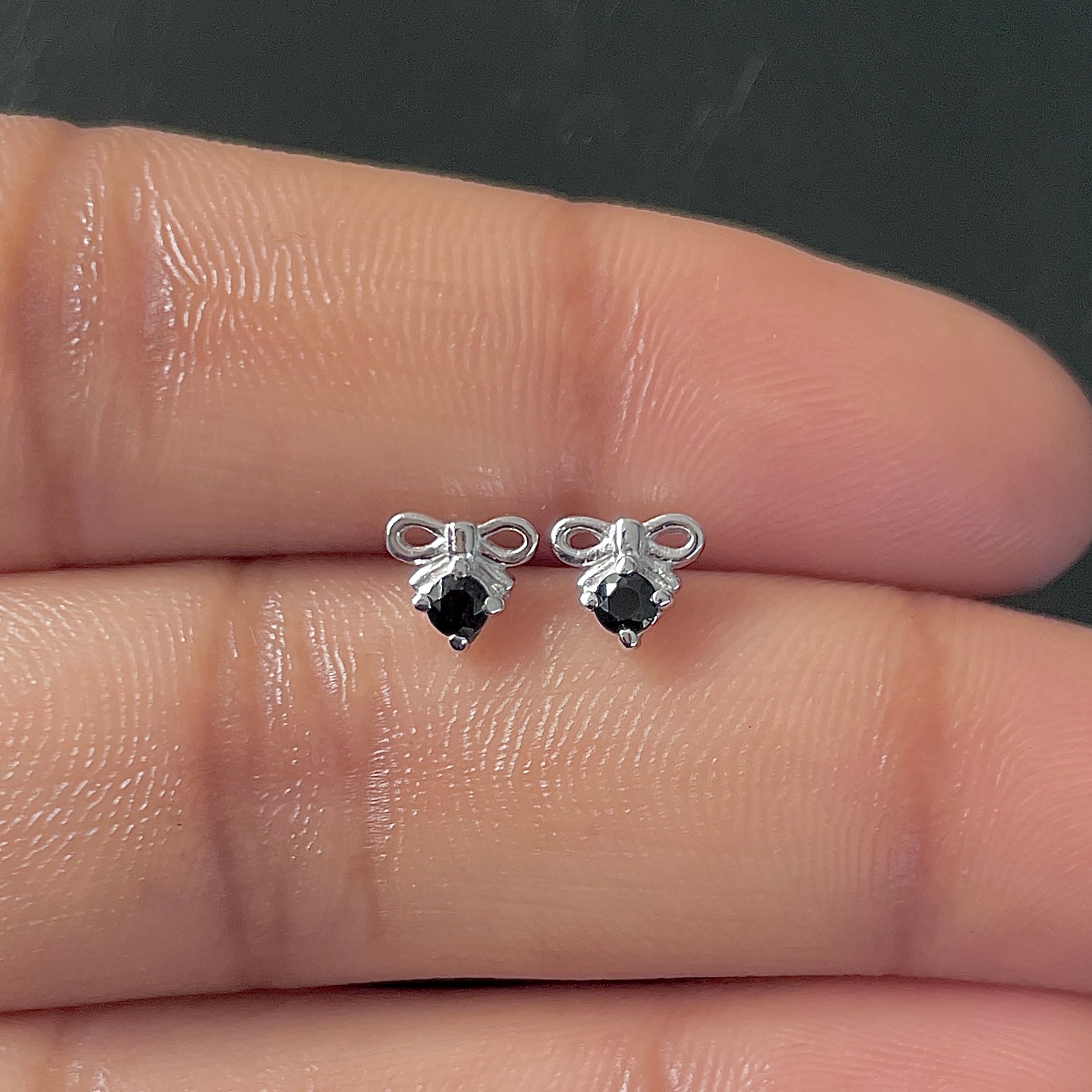 Black Tourmaline Earring-(BLS-SE-1794.)