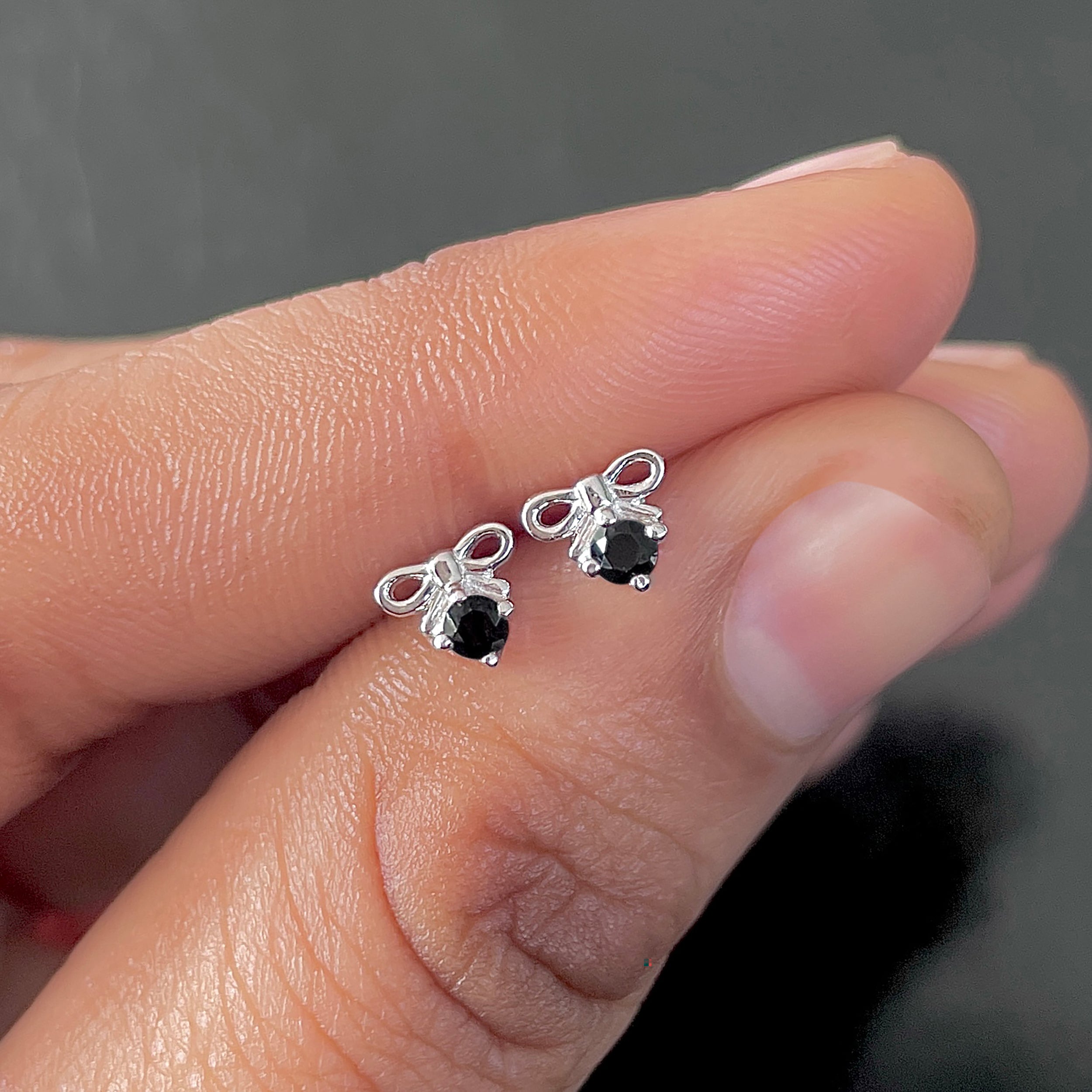 Black Tourmaline Earring-(BLS-SE-1794.)