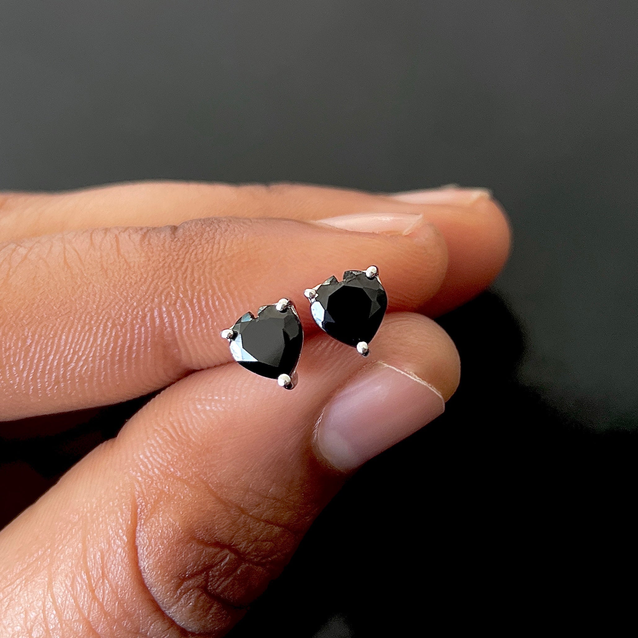 Black Tourmaline Earring-(BLS-SE-1796.)