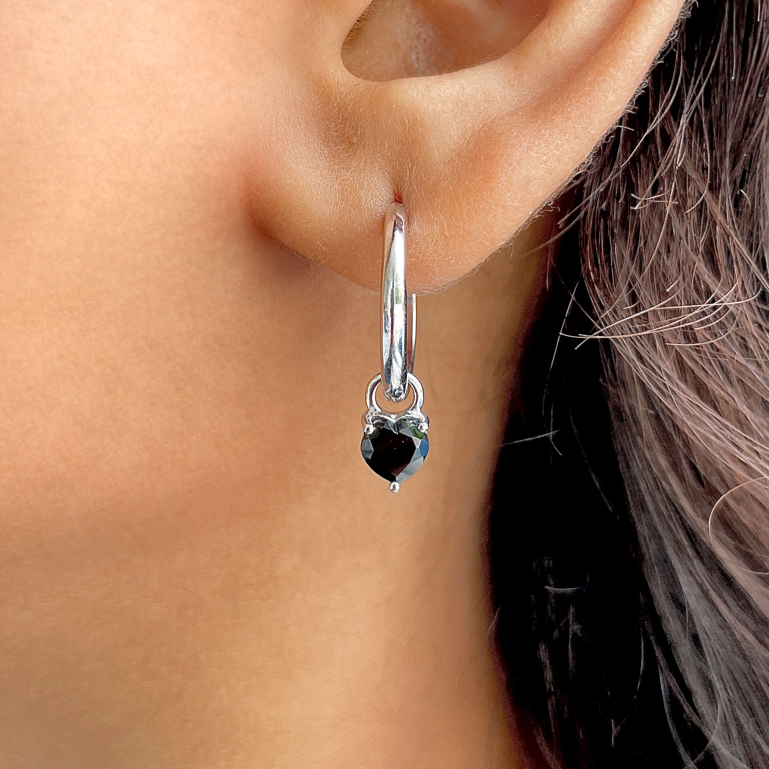 Black Tourmaline Earring-(BLS-SE-1797.)