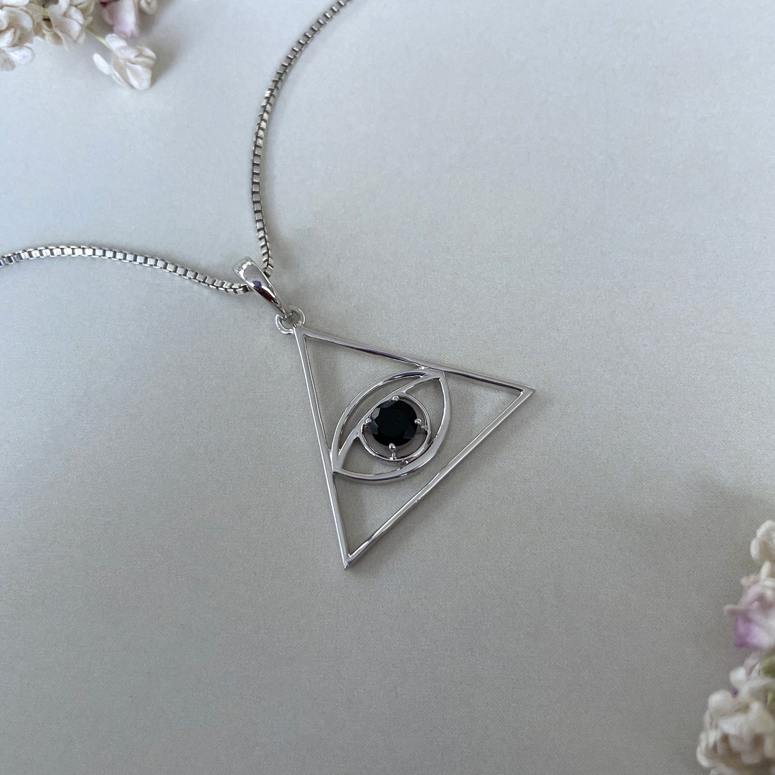 Black Tourmaline Illuminati Pendant-(BLS-SN-175.)